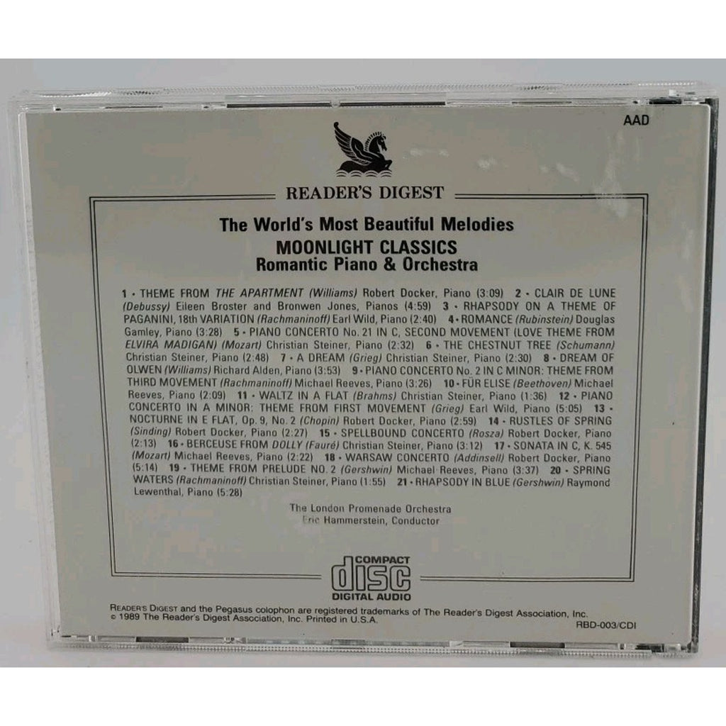 Reader's Digest The World's Most Beautiful Melodies Moonlight Classics CD 1989