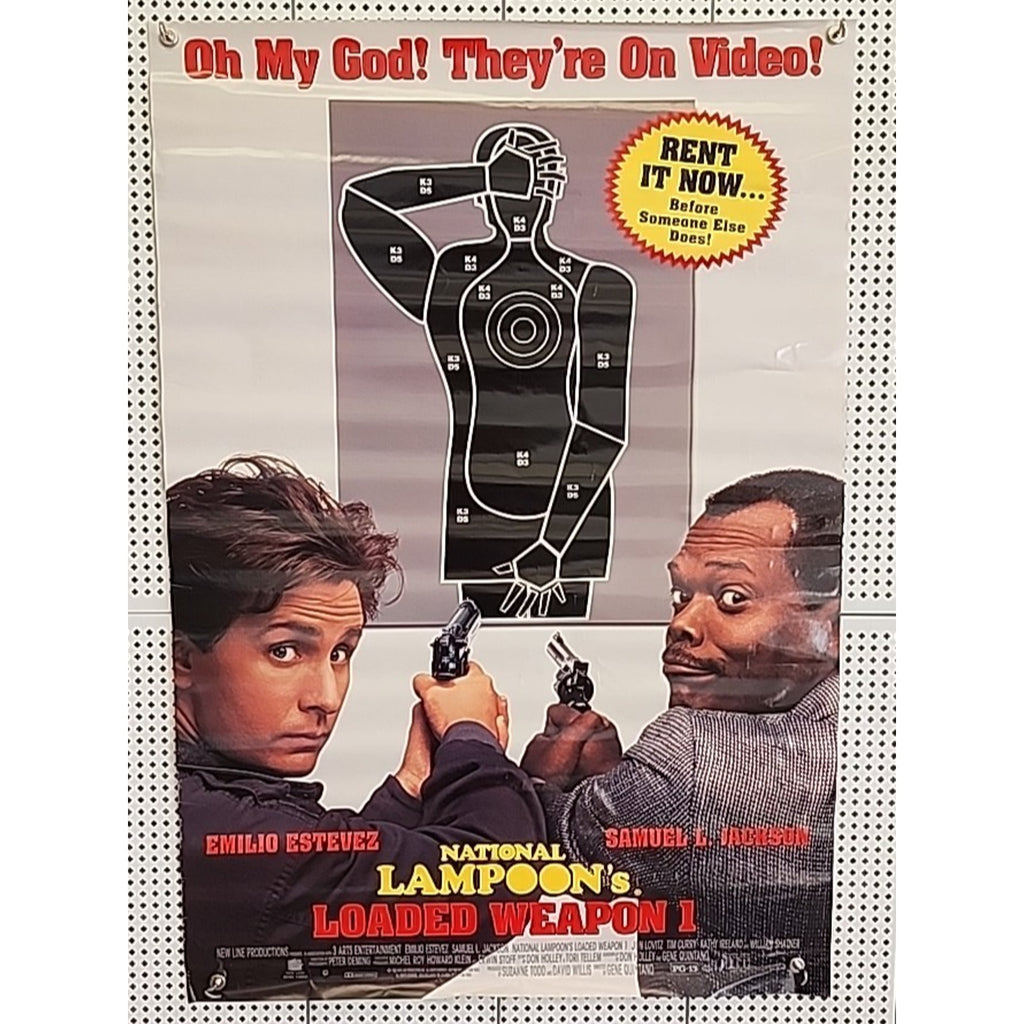 1993 National Lampoon’s Loaded Weapon Original Theatrical Movie Poster 27”x40”