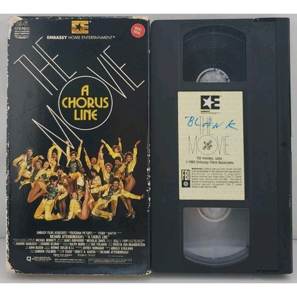 A Chorus Line: The Movie (1985) VHS Michael Douglas Musical Drama