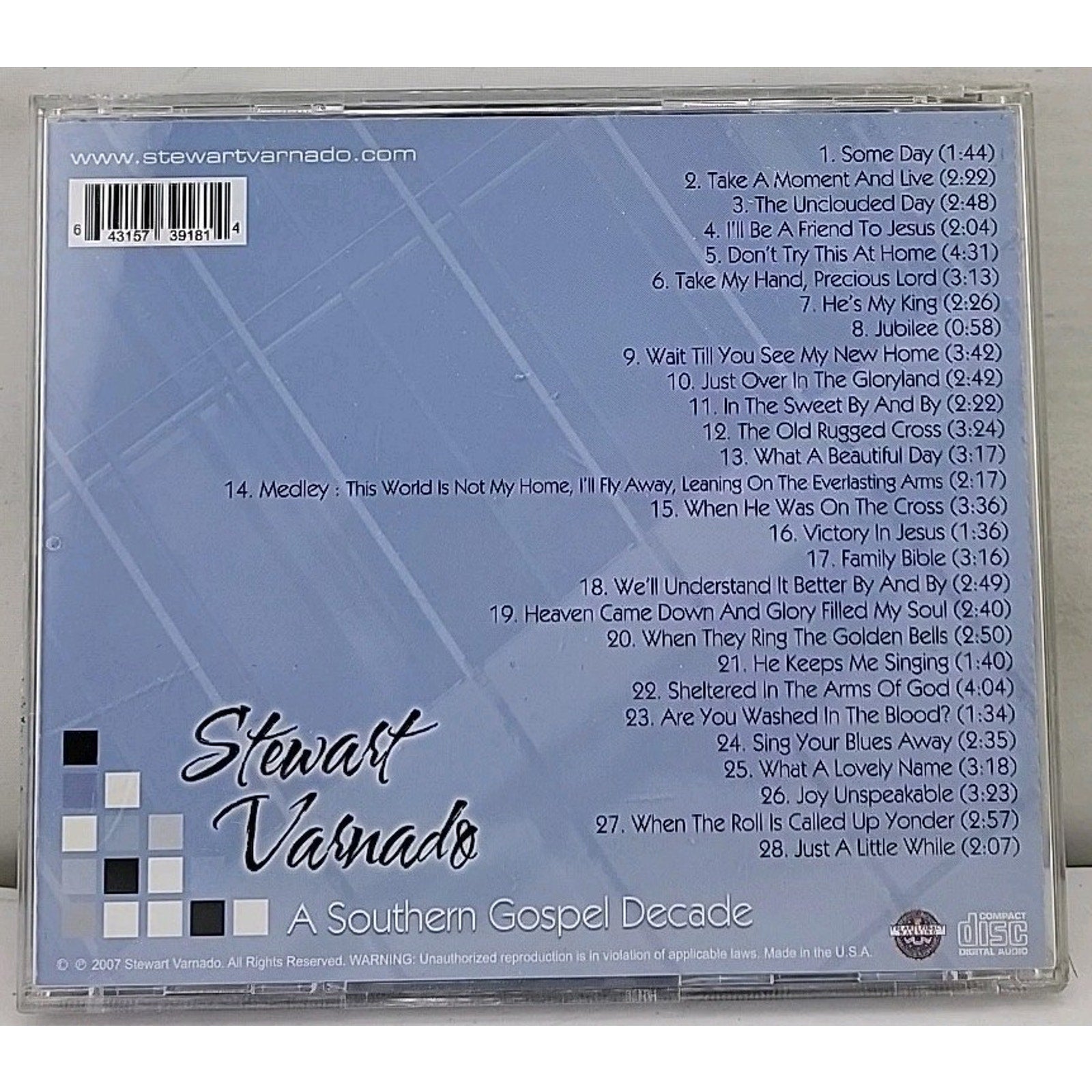 Stewart Varnado A Southern Gospel Decade CD