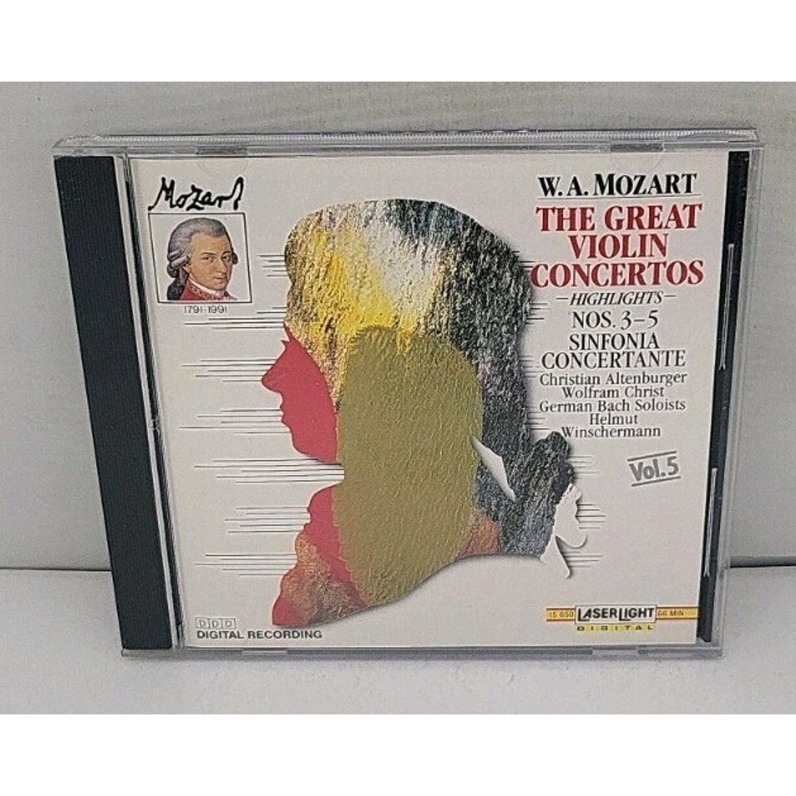 The Great Violin Concertos by W.A. Mozart (CD, 1990)