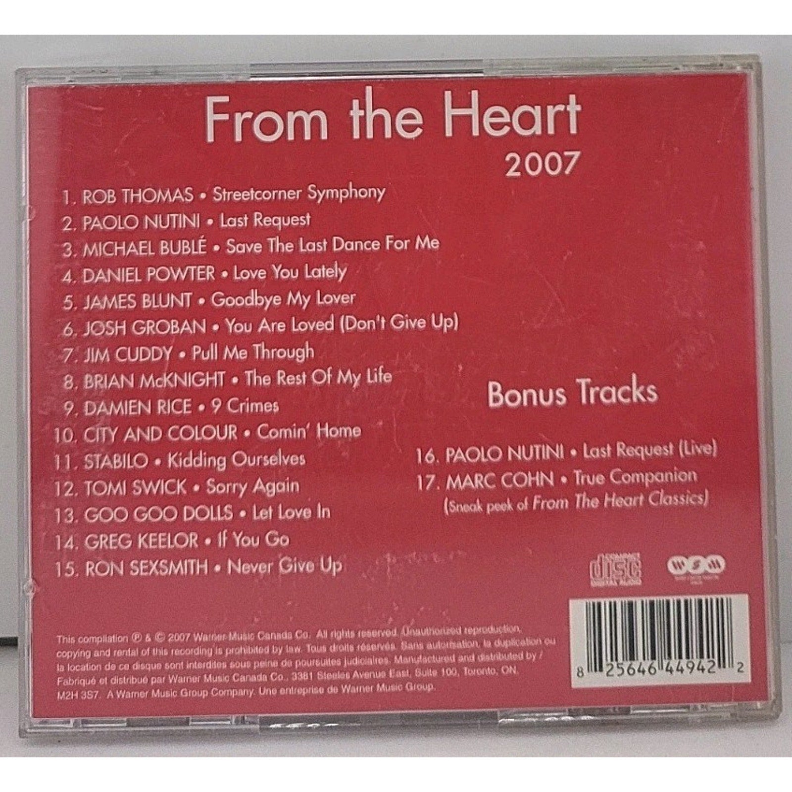From the Heart 2007 by Various (CD, 2007)
