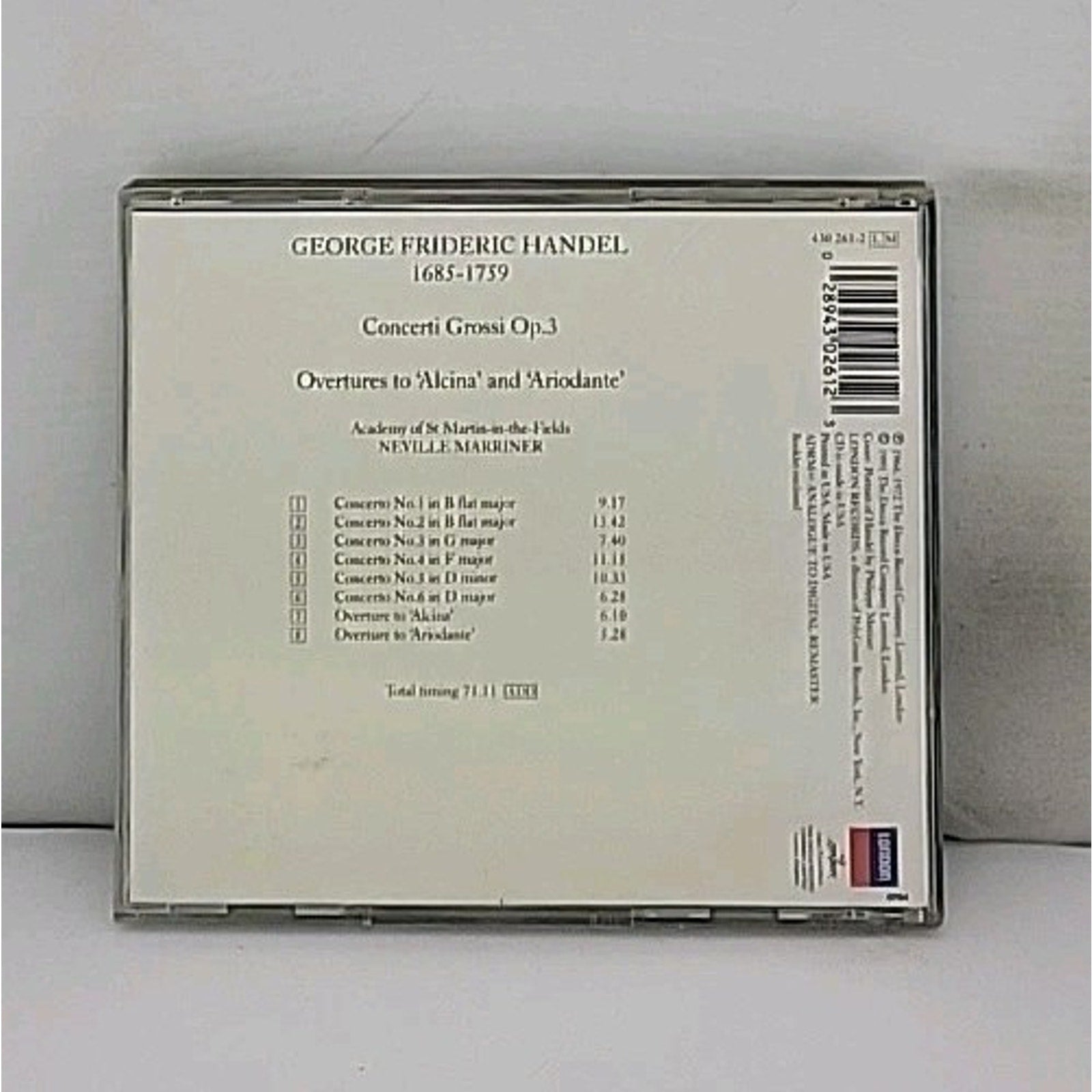 Handel - Concerti Grossi - CD