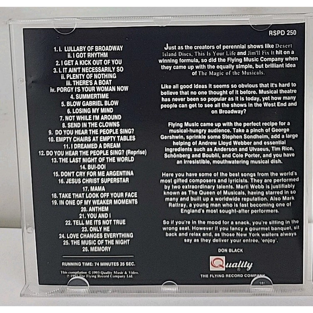 The Magic Of The Musicals CD