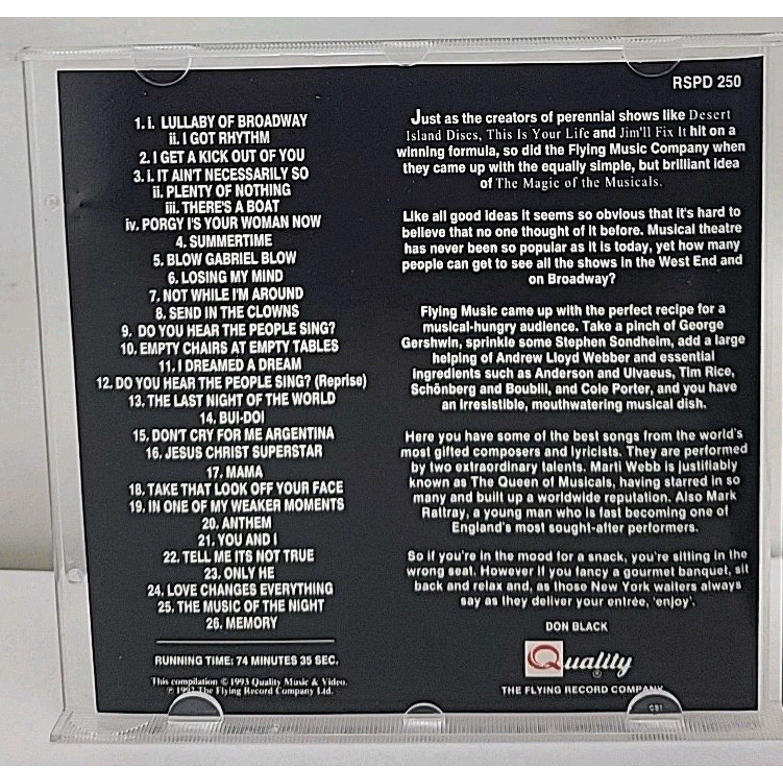 The Magic Of The Musicals CD