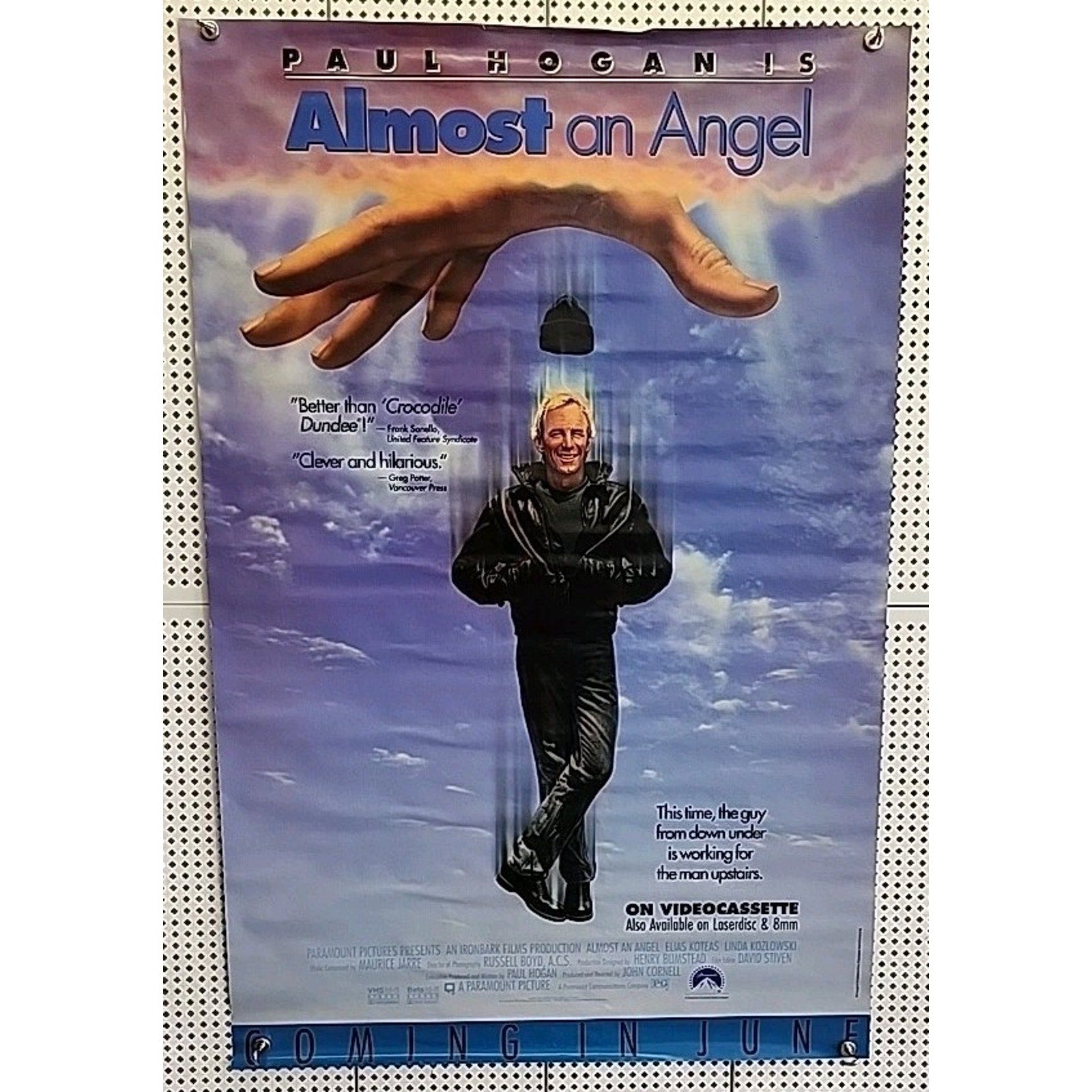 Almost An Angel Movie Poster 1991 27X42 Rolled 1 Sheet Paul Hogan