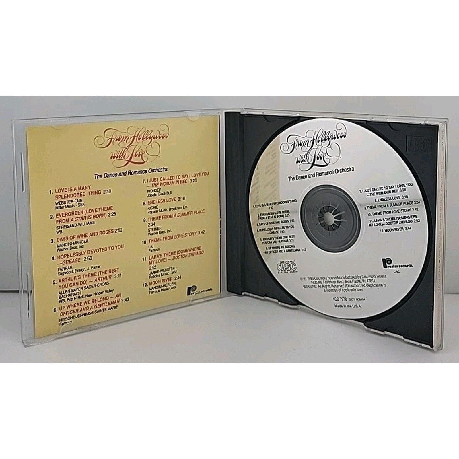 From Hollywood with Love - The Dance and Romance Orchestra - Audio CD