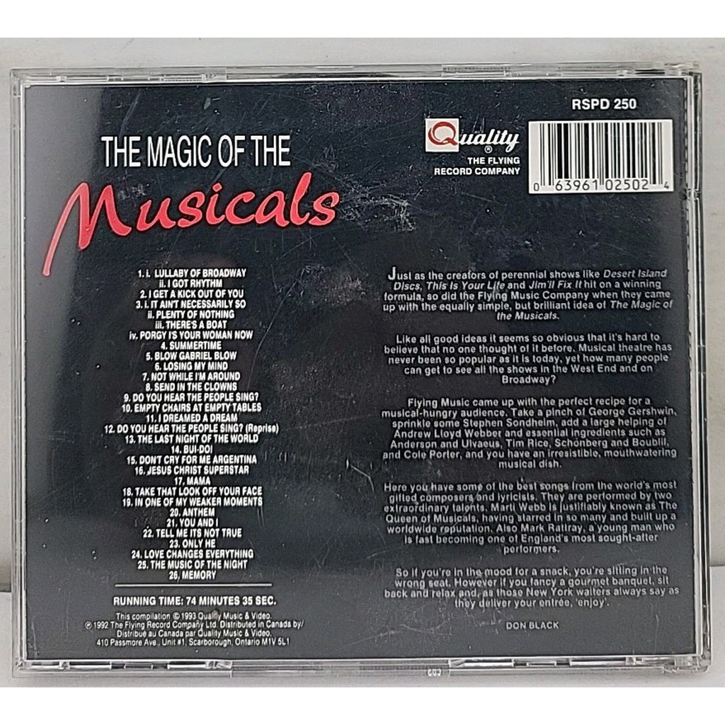 The Magic Of The Musicals CD