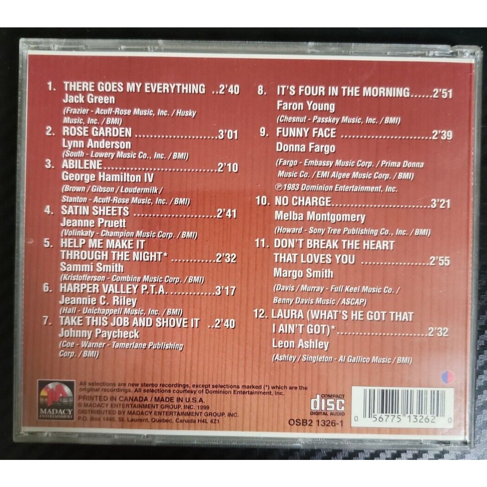Best of Country by Various Artists - Disc 1 (CD)