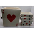 4 Piece Card Bowl Set WMG 06 Serving Bowls Las Vegas Gambler Style