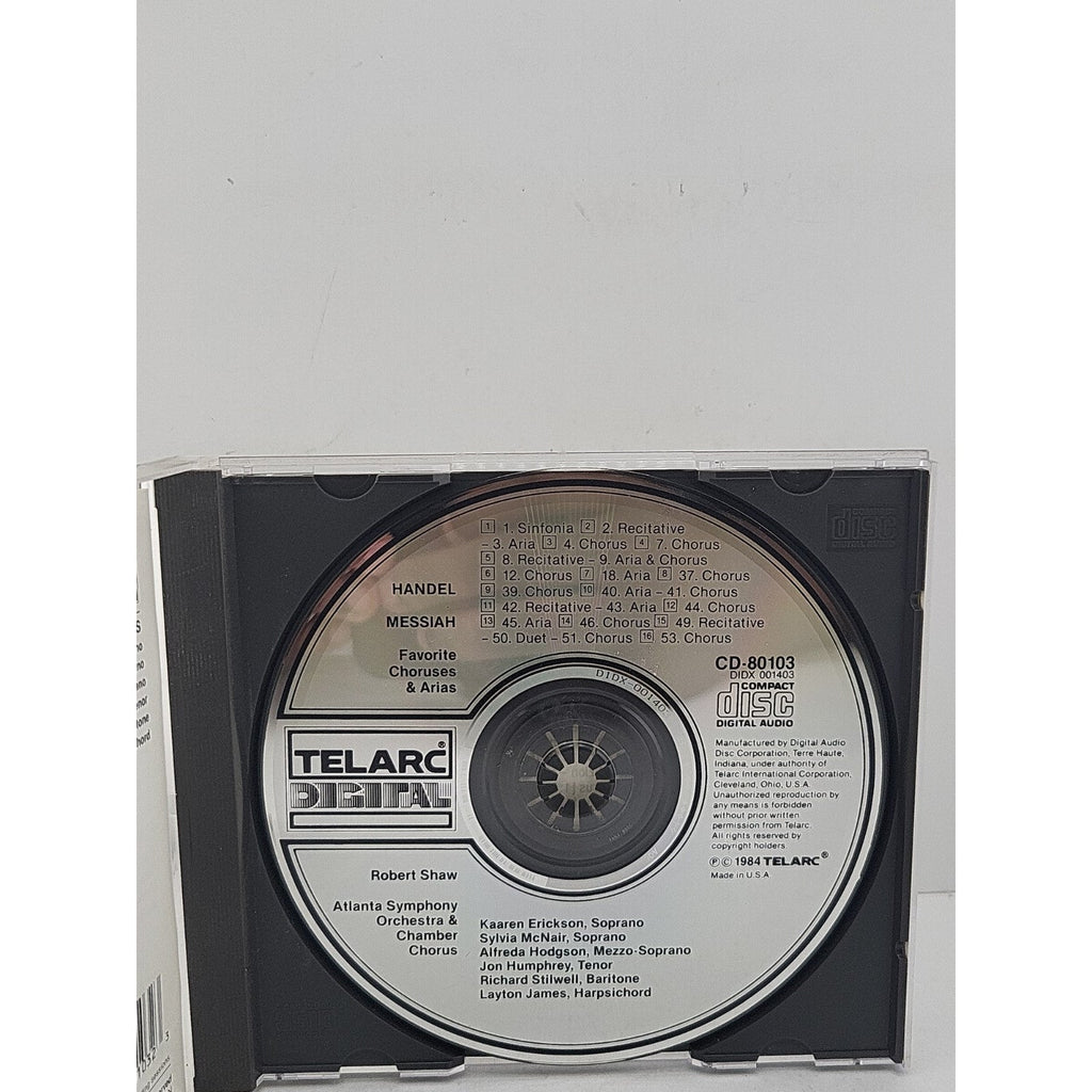 Messiah by Handel / Shaw / Atlanta Sym Orch & Chamb Chorus (CD, 1990)