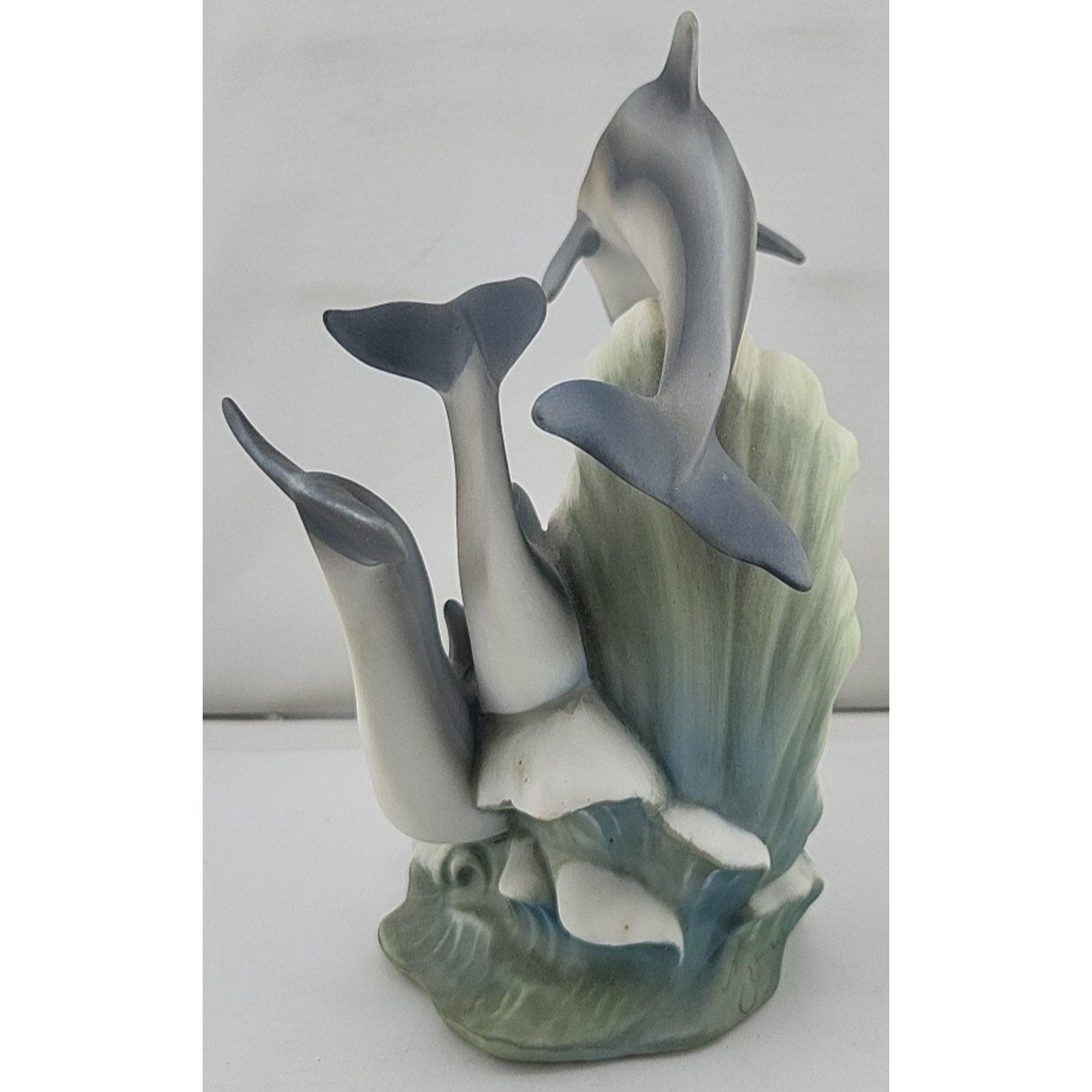 Homco 1994 Masterpiece Porcelain "Endangered Species DOLPHINS" Figurine