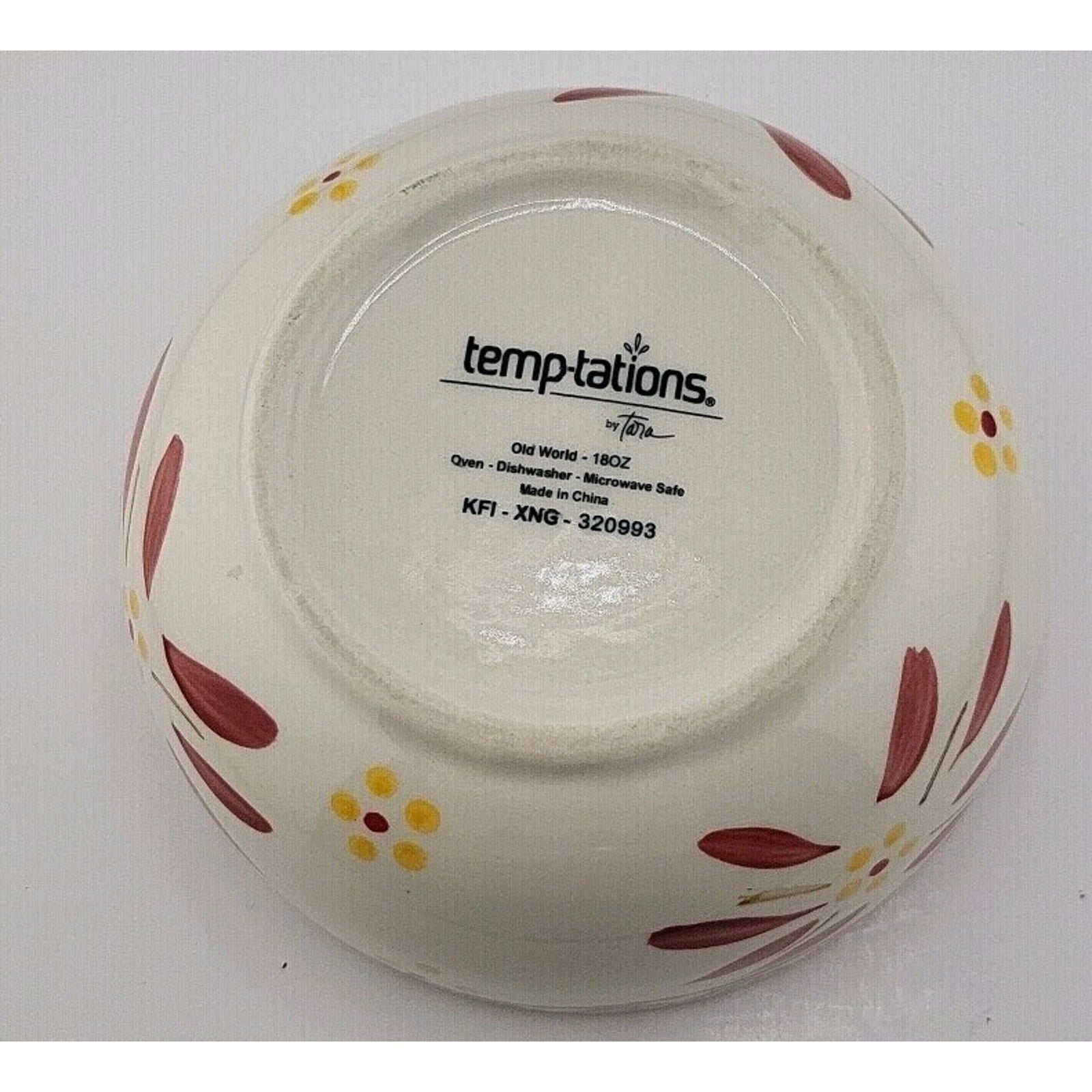 Temp-tations by Tara Old World Cranberry 18oz Bowls Set of 4
