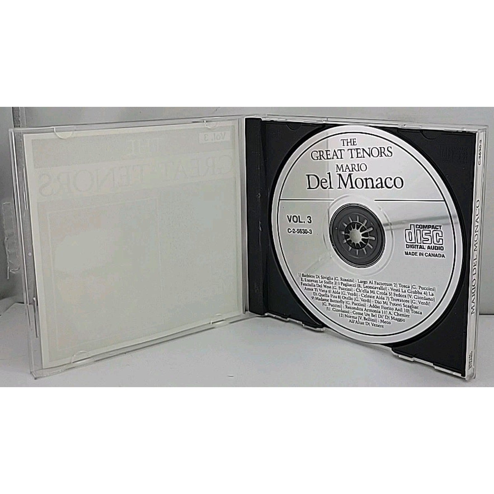 The Great Tenors, Vol. 3: Mario del Monaco (CD, Madacy)