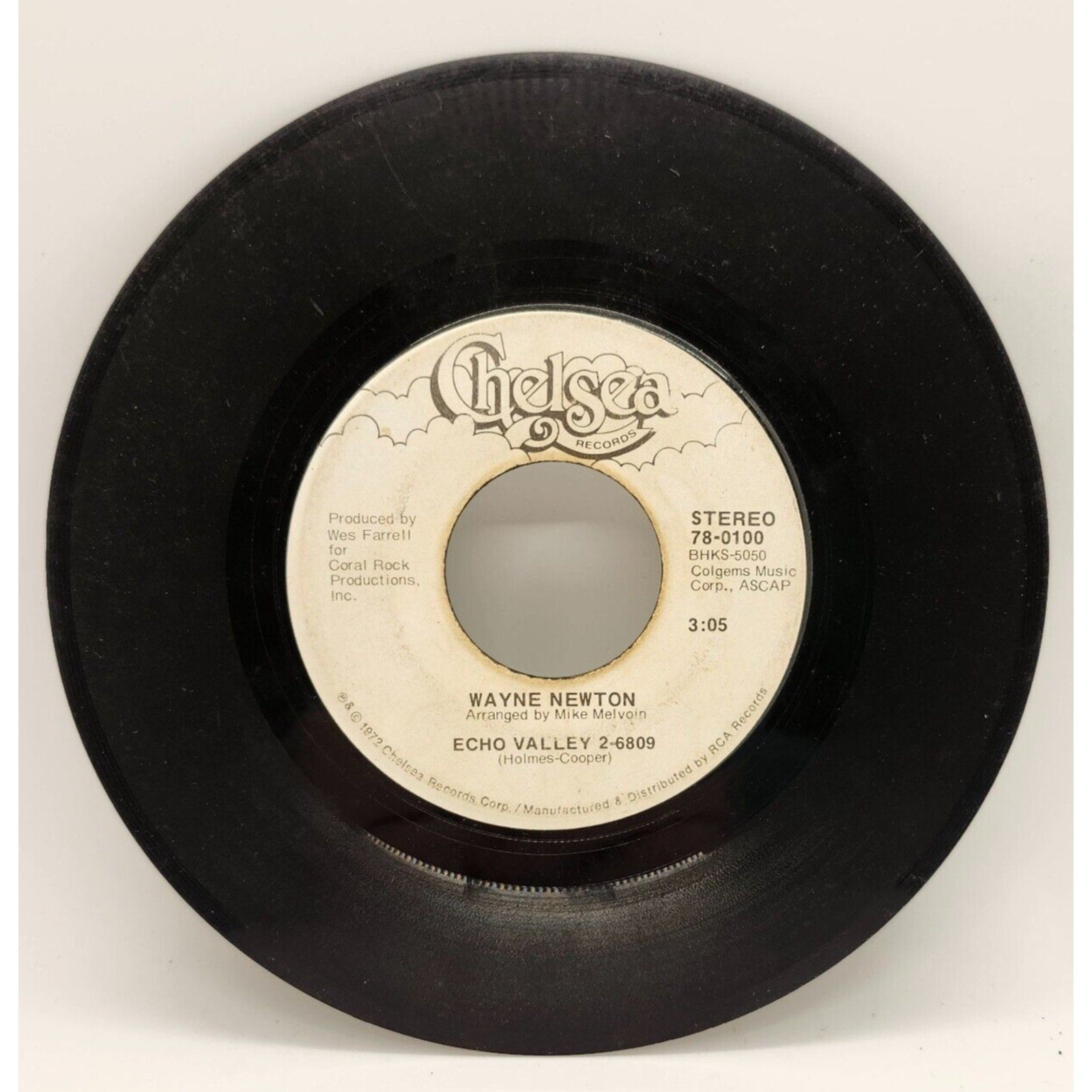 Echo Valley / Daddy Don't You Walk So Fast By Wayne Newton (Record) - 78-0100
