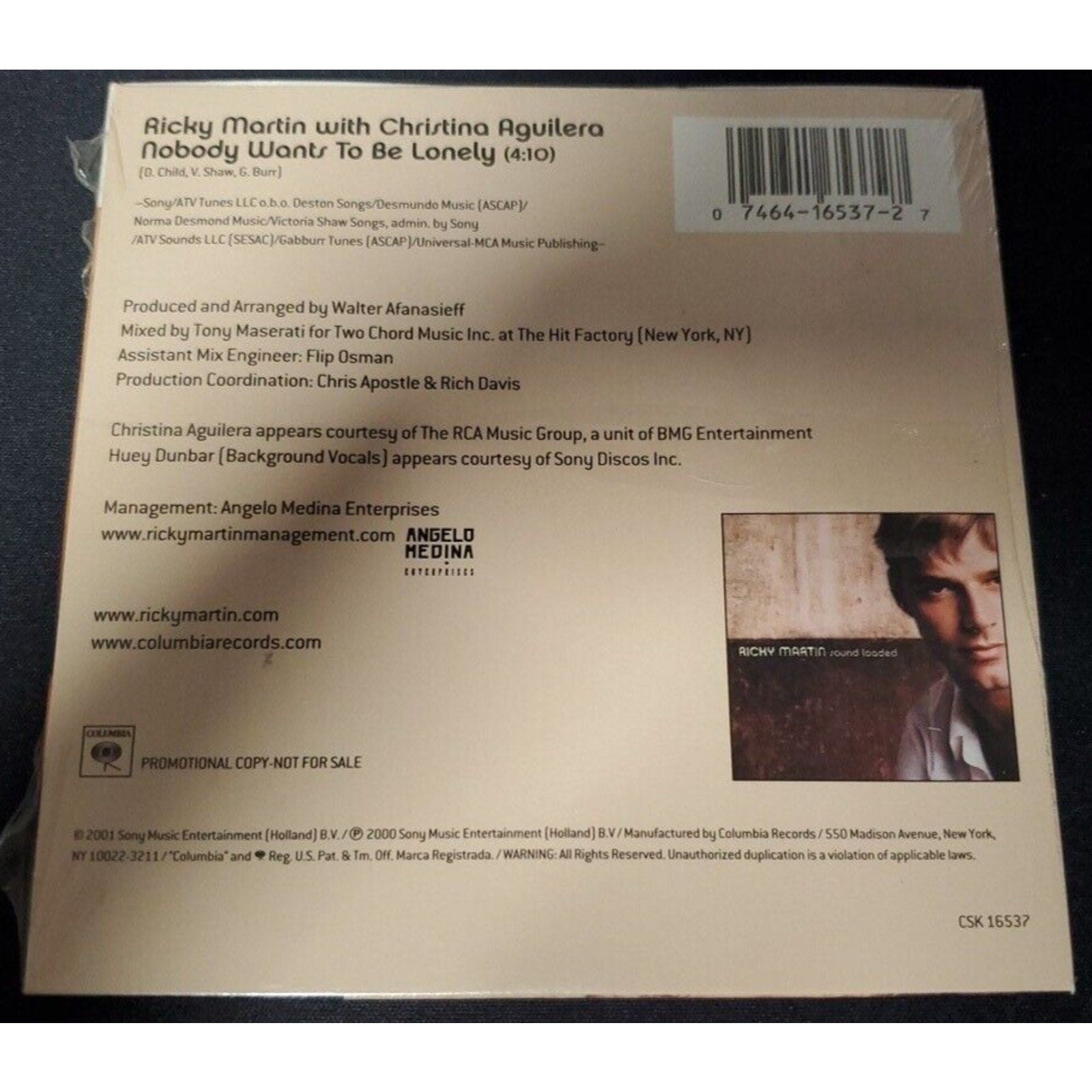 Nobody Wants To Be Lonely (CD) SINGLE *Brand New*