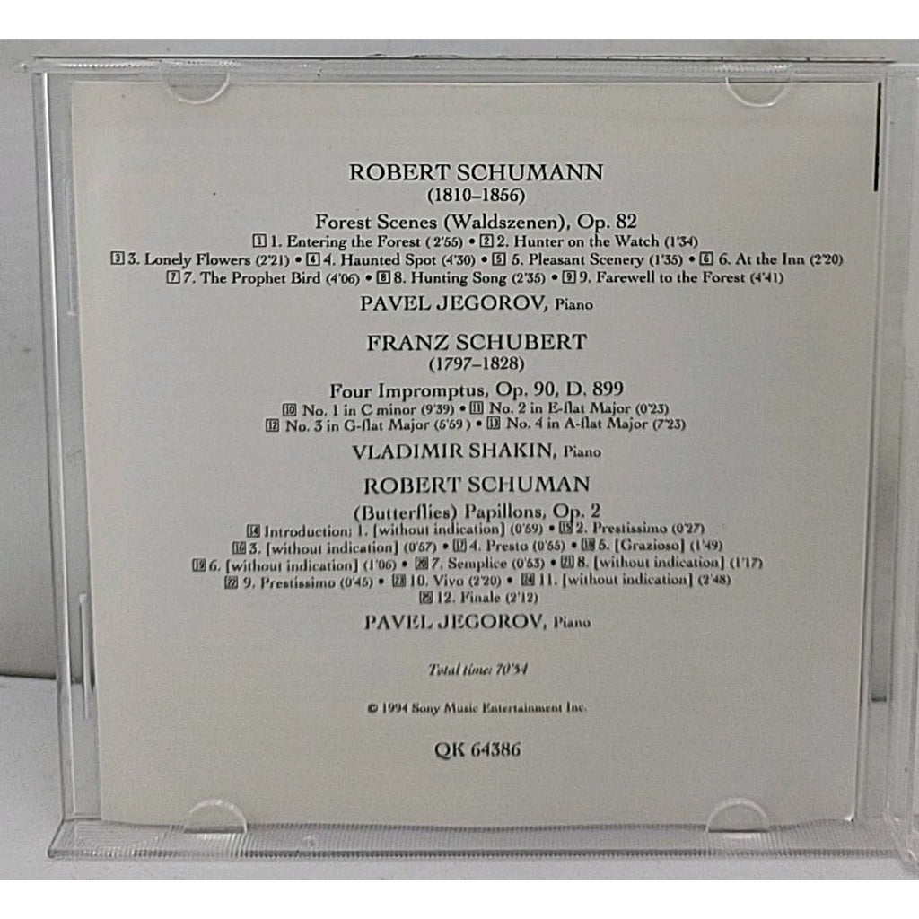 Forest Scenes / Papillons / Impromptus by Schumann / Schubert (CD, 1994)