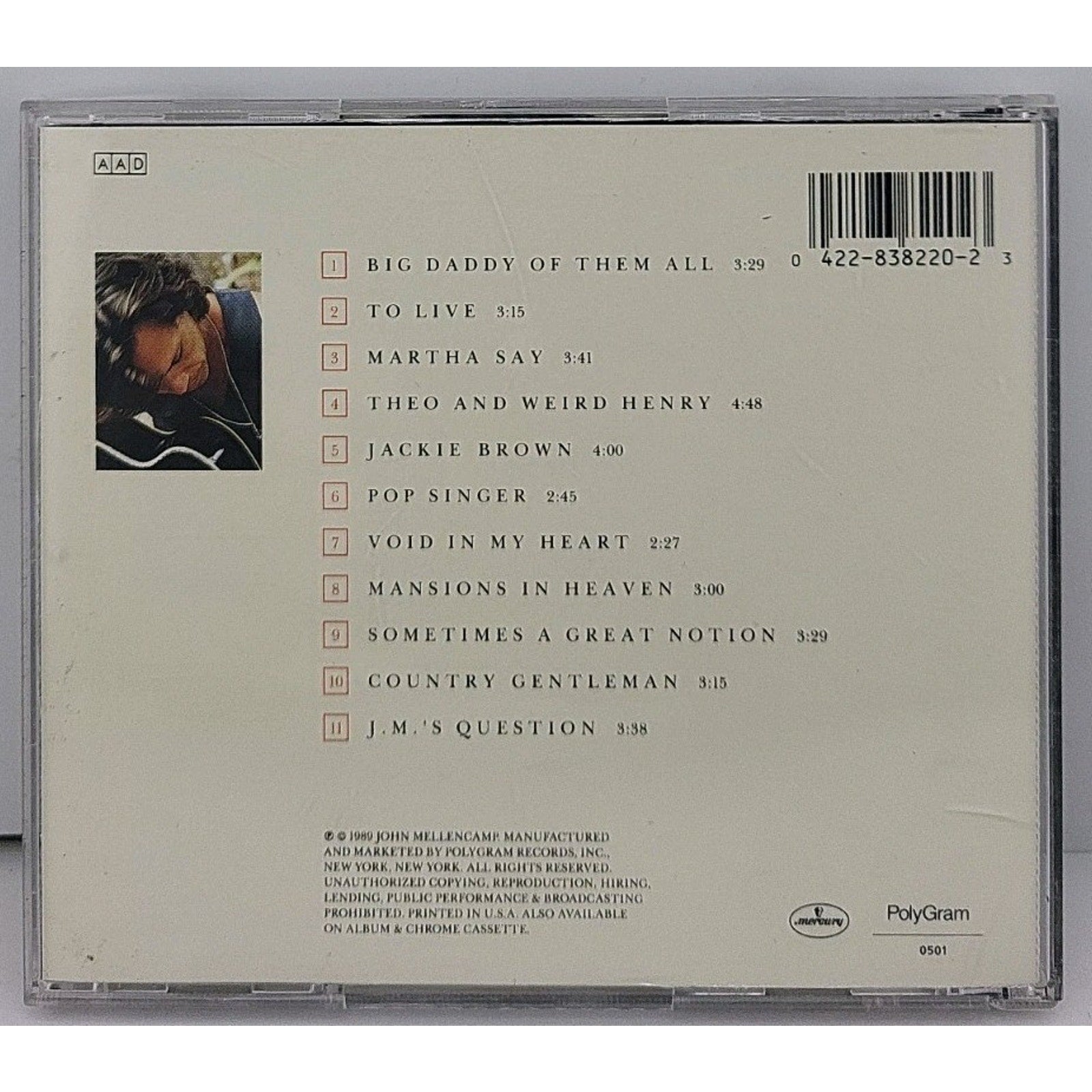 Big Daddy by John Mellencamp (CD, 1990)