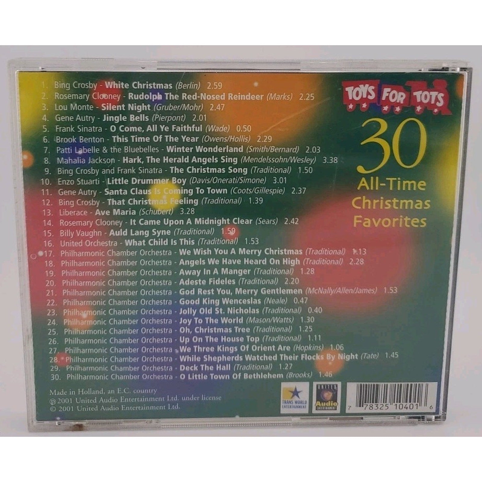 Toys For Tots: 30 All-Time Christmas Favorites by Various (CD, 2001)