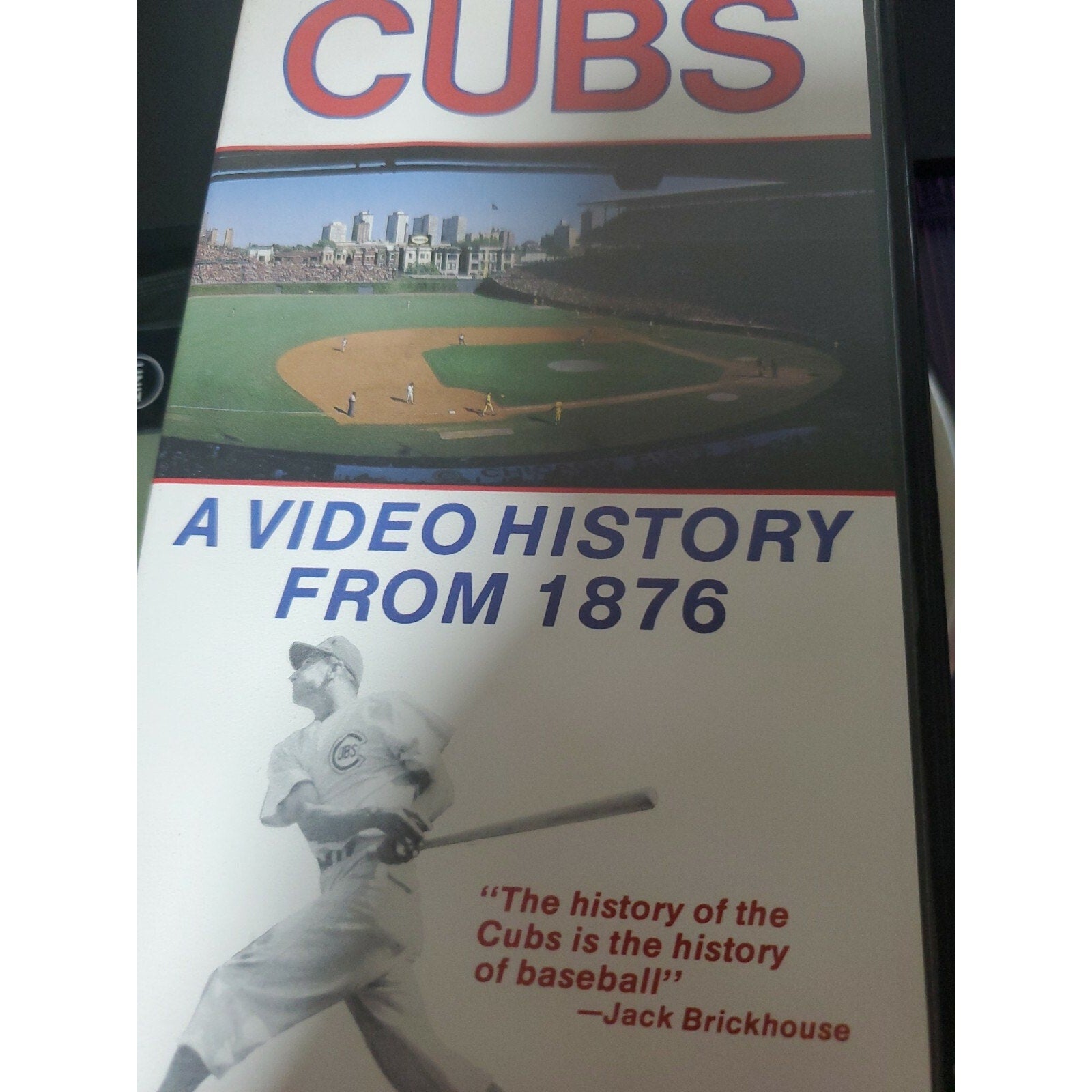 CUBS: A VIDEO HISTORY FROM 1876 HOME VIDEO PROMOTIONAL ORIGINAL POSTER 1986