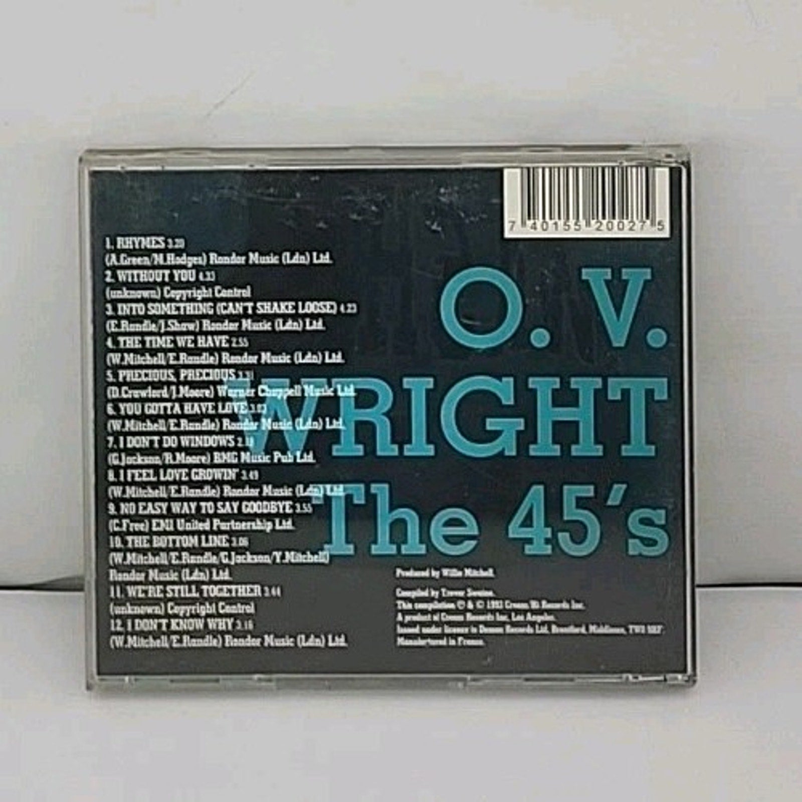 The 45's by O.V. Wright (CD, Dec-1993, Hi Records)
