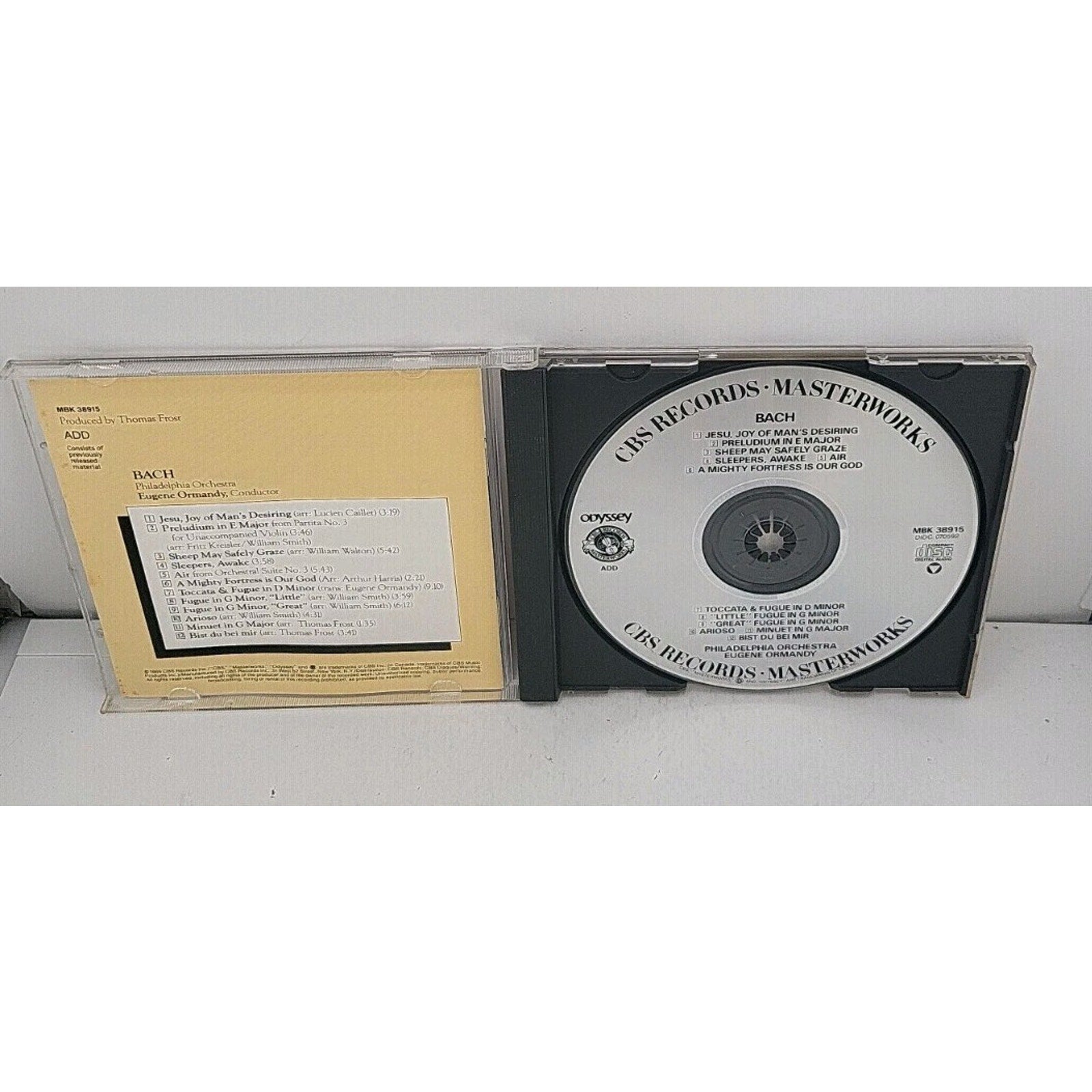 Bach Favorites - Ormandy (CD, 1989, CBS Odyssey)