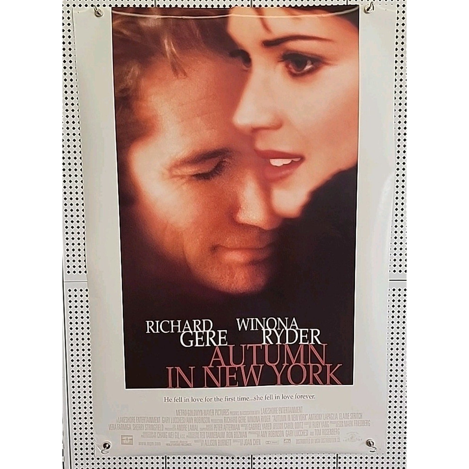 2000 Autumn In New York Original One Sheet Rolled Movie Poster 27X40