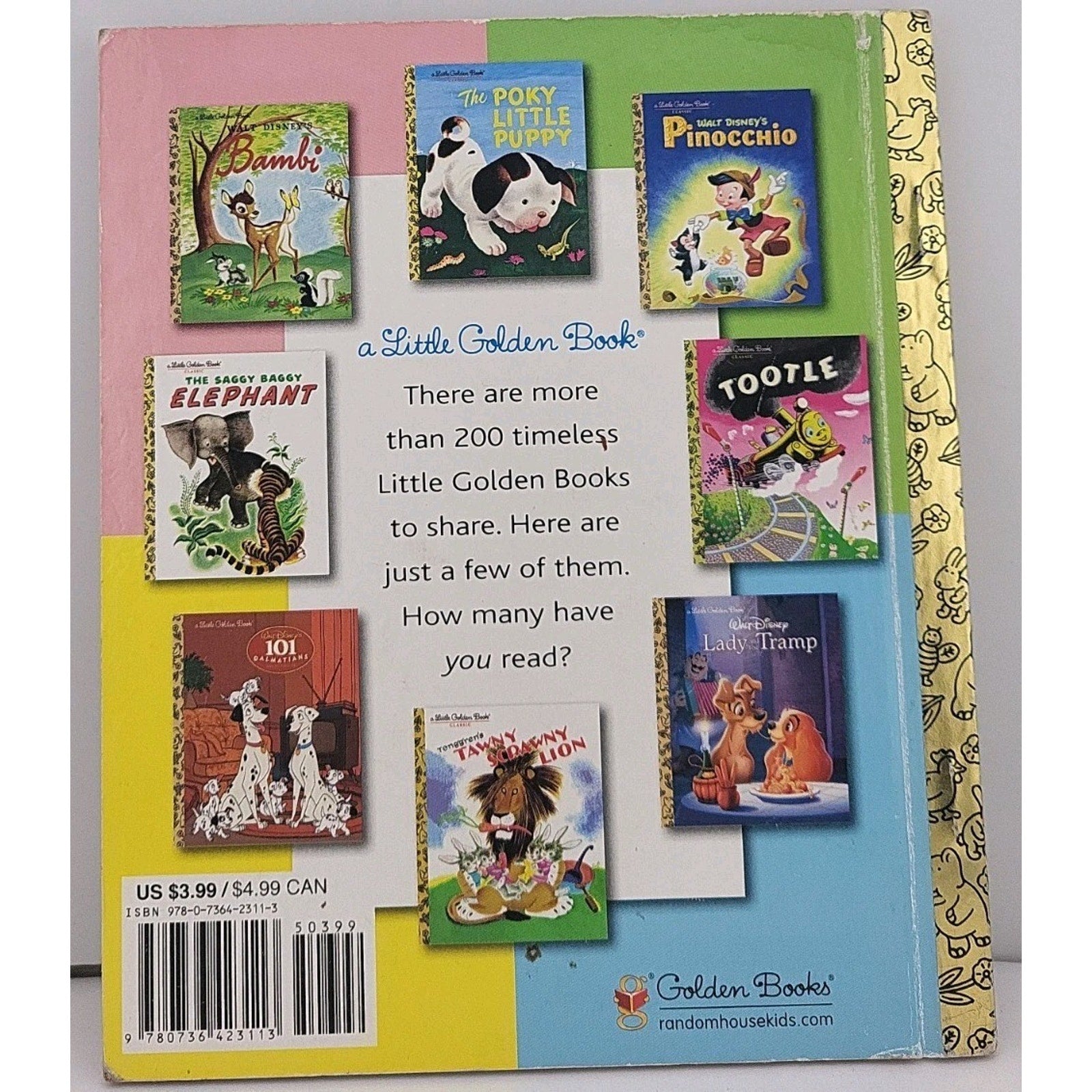 Scamp (Disney Classic) by Golden Books (2004, Hardcover)
