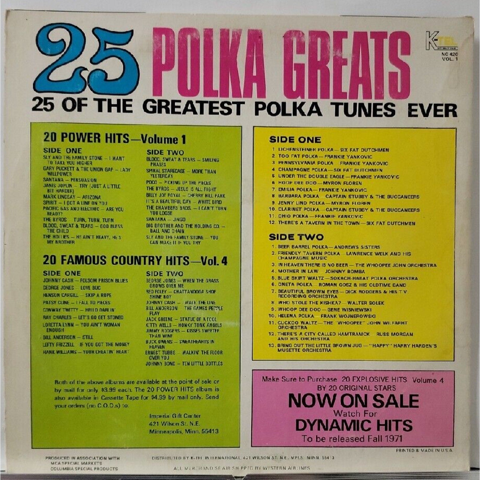 Various ‎– 25 Polka Greats Volume 1 (Record)