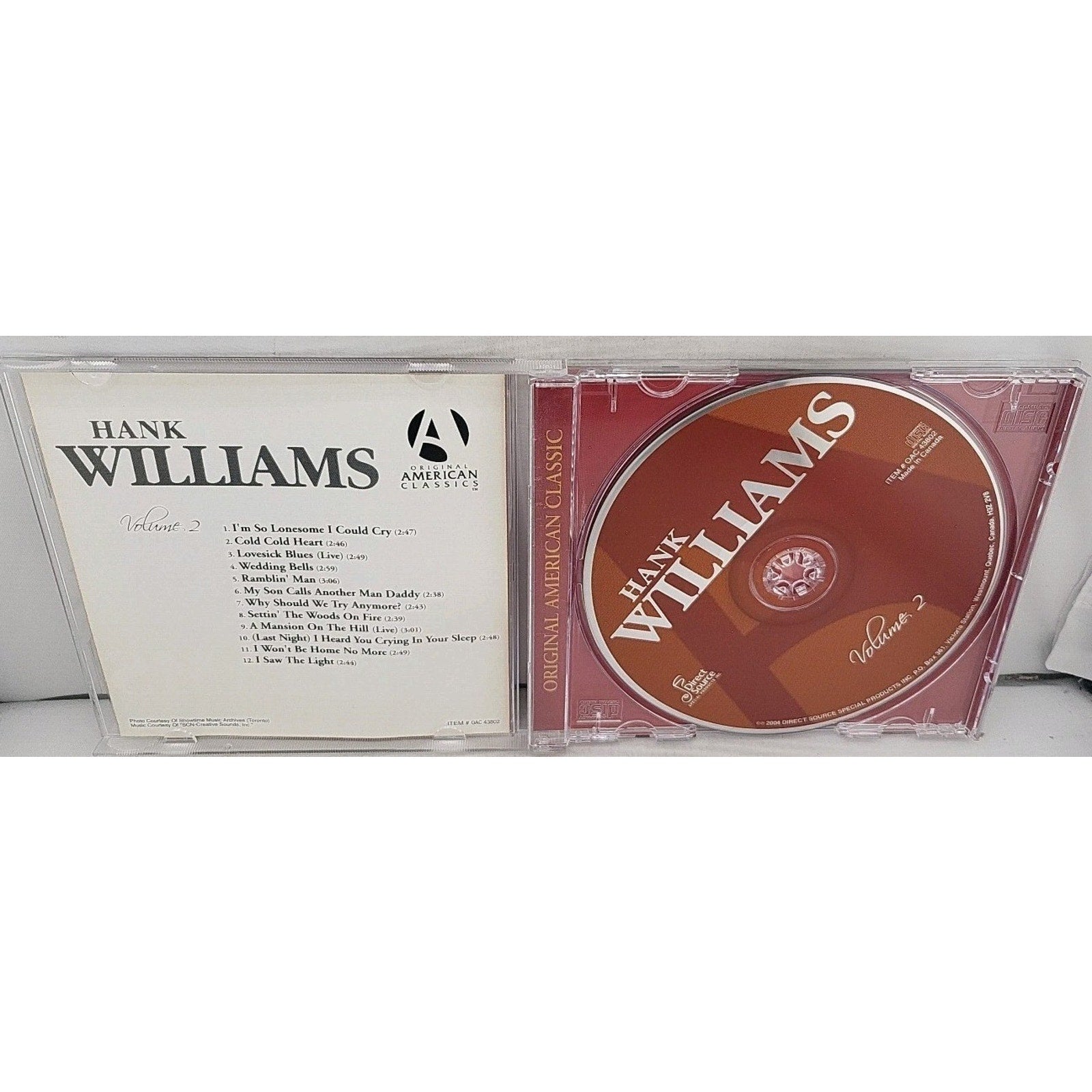 Hank Williams Vol. 2 CD