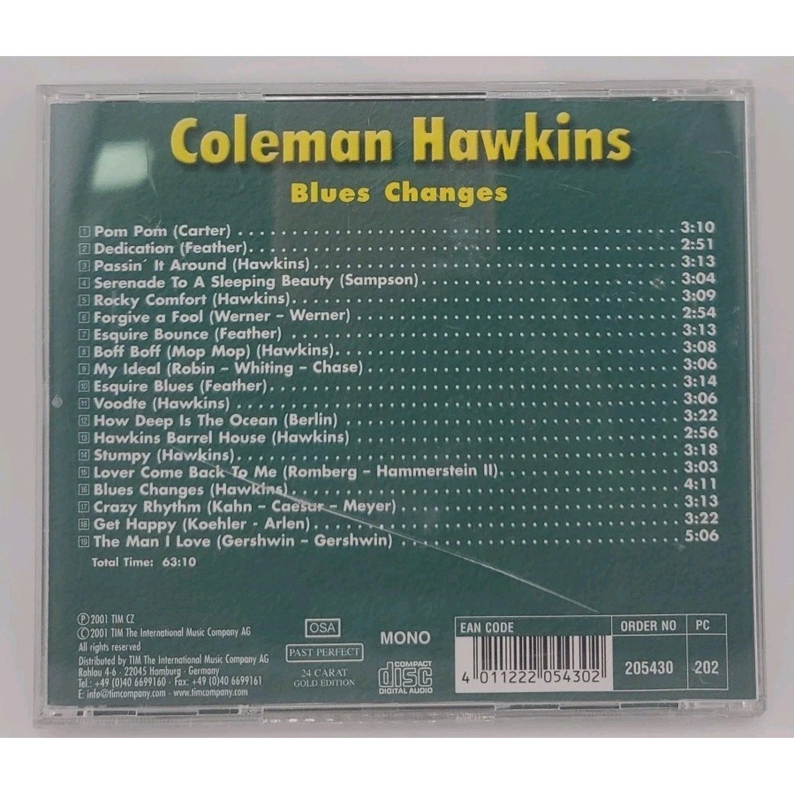 Coleman Hawkins Blue Changes CD