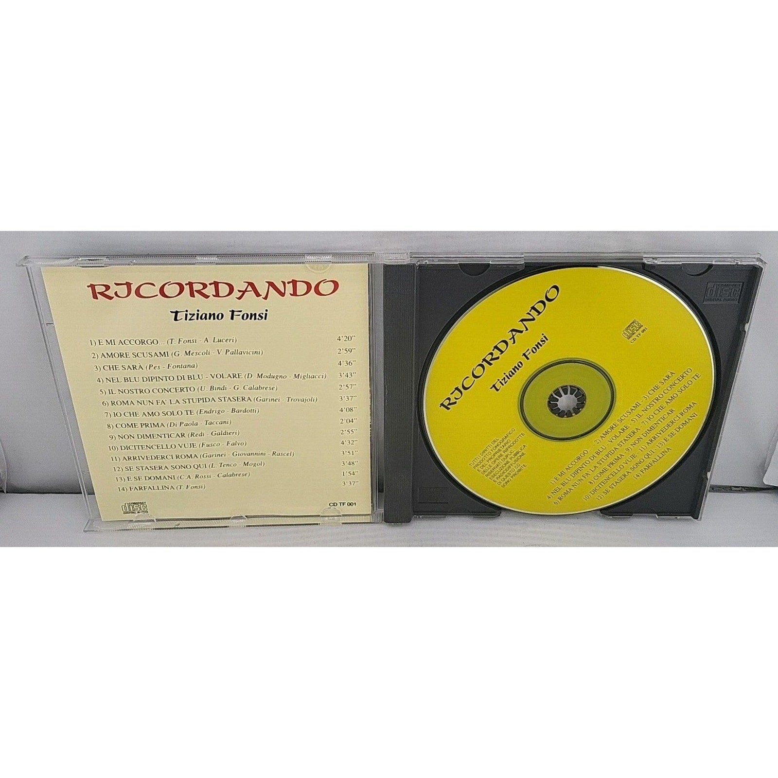 Rjcordando - Tiziano Fonsi CD