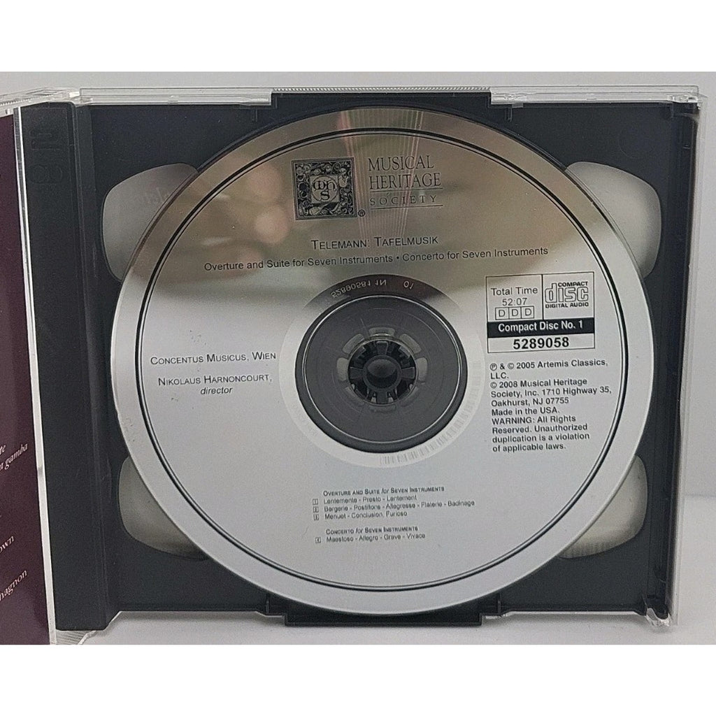 Telemann / Harnoncourt - Tafelmusik: Production III [Complete] (CD, 2 Disc,2005)