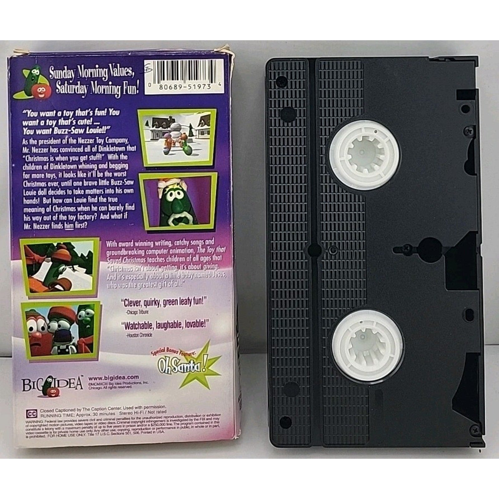 VeggieTales The Toy That Saved Christmas (VHS) 1998