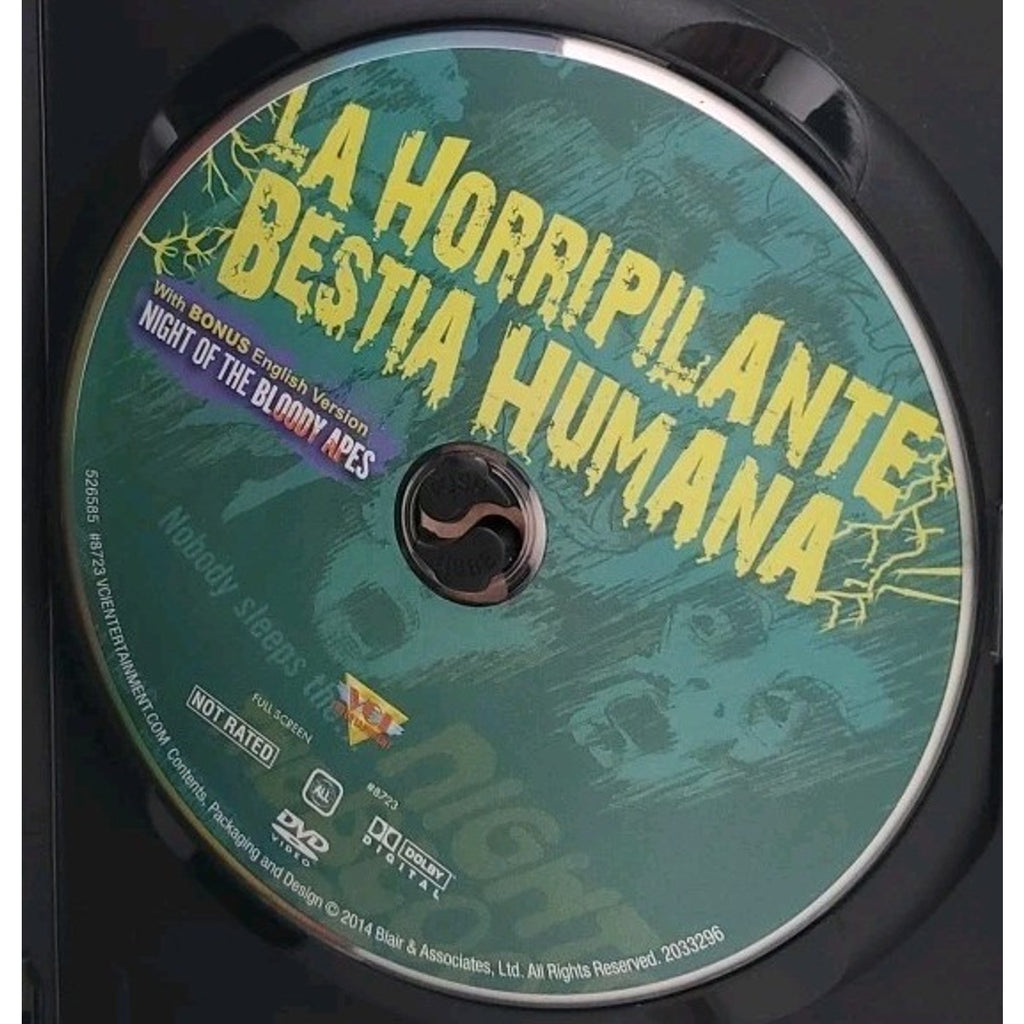 La Horripilante Bestia Humana (Night of the Bloody Apes) (DVD, 1969)