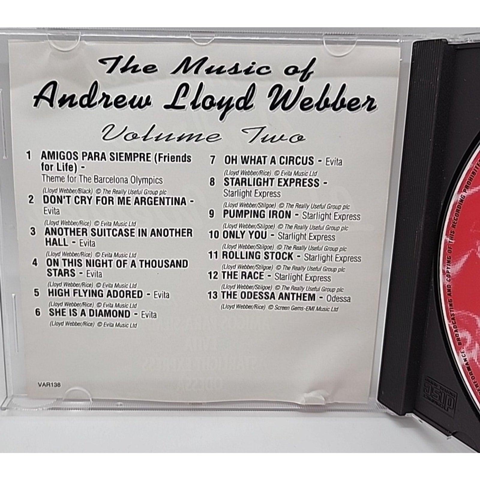 Music of Andrew Lloyd Webber, Vol. 2. (CD)