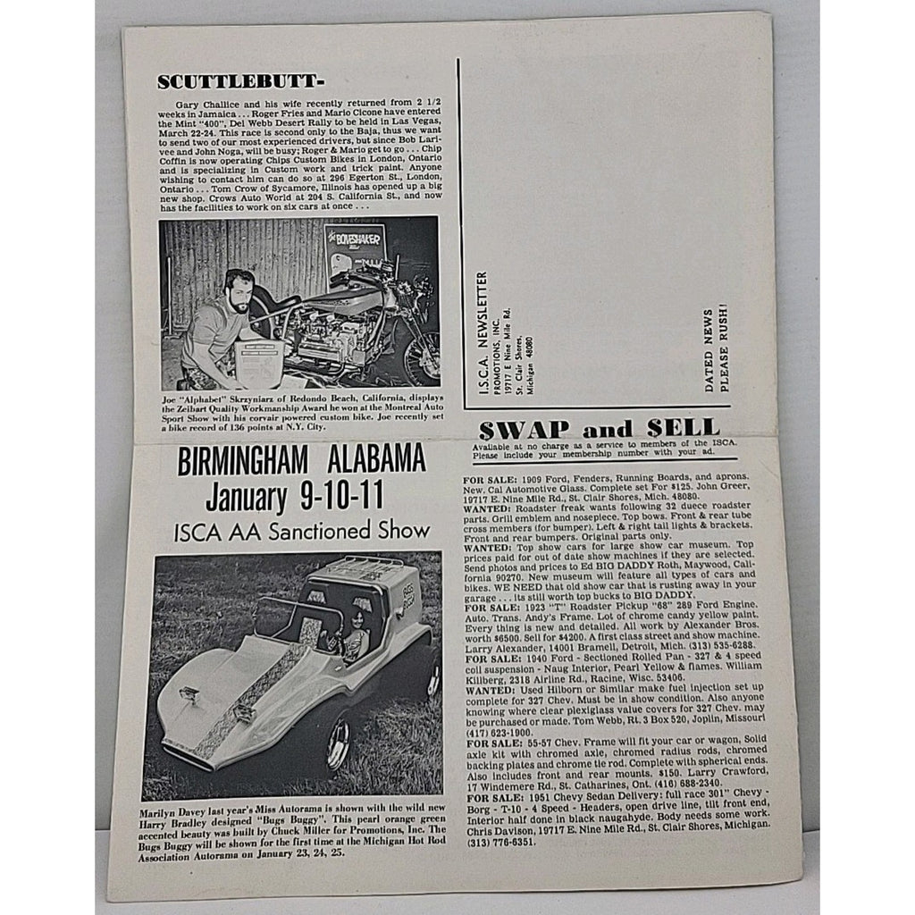 ISCA Newsletter November 1969 Volume X Number 3