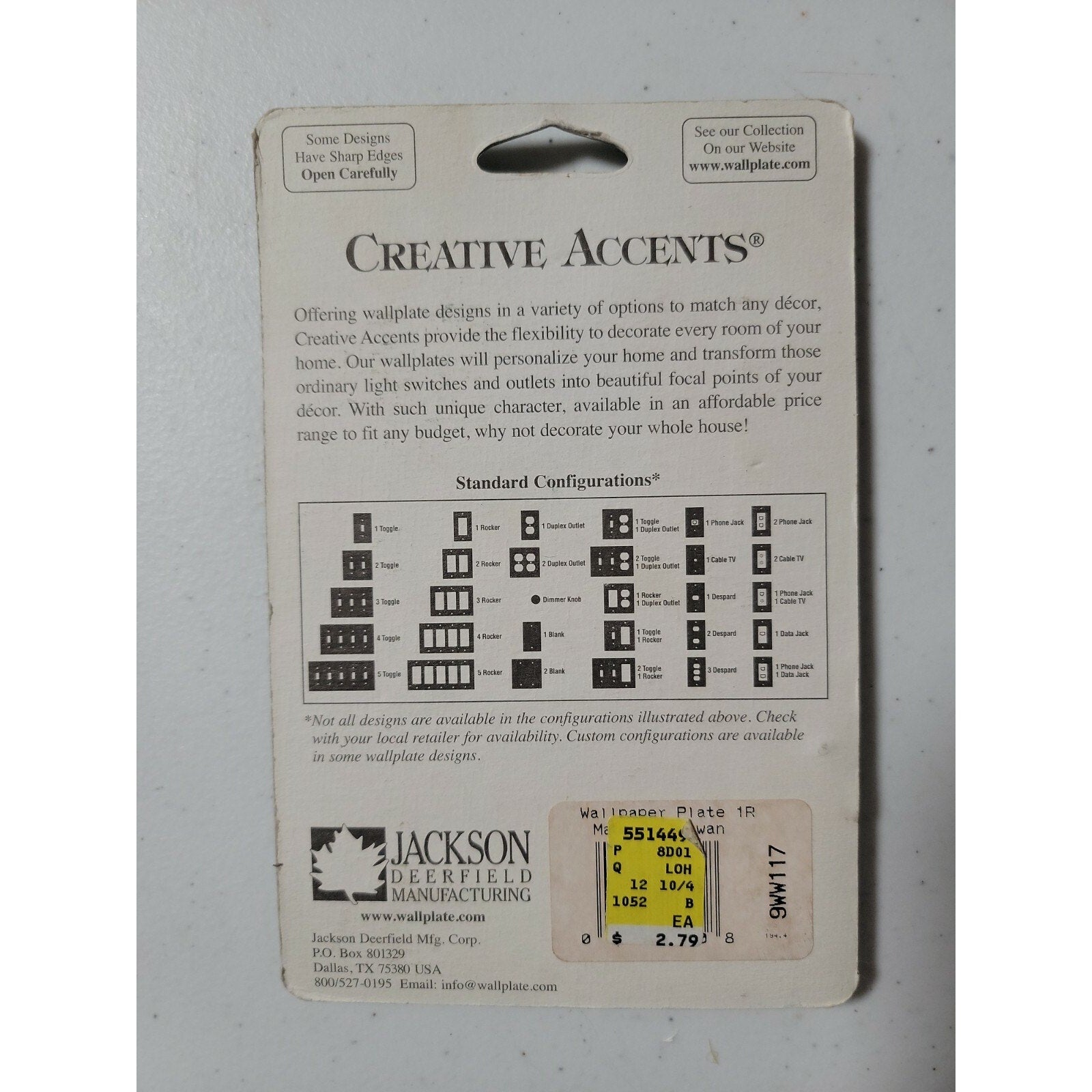 Creative Accents Wallpaper Plate 1 Gang