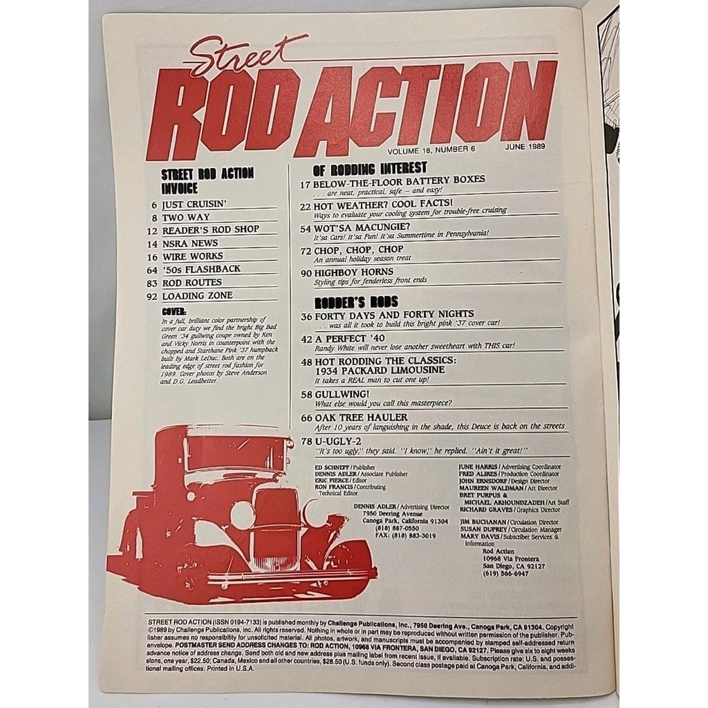 Rod Action Magazine June 1989 Volume 18 Number 6