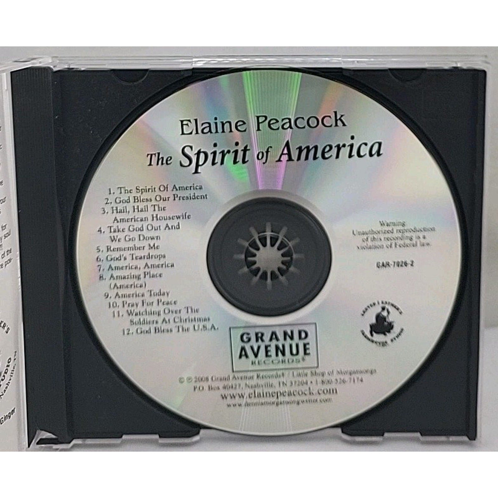 The Spirit Of America By Elaine Peacock CD