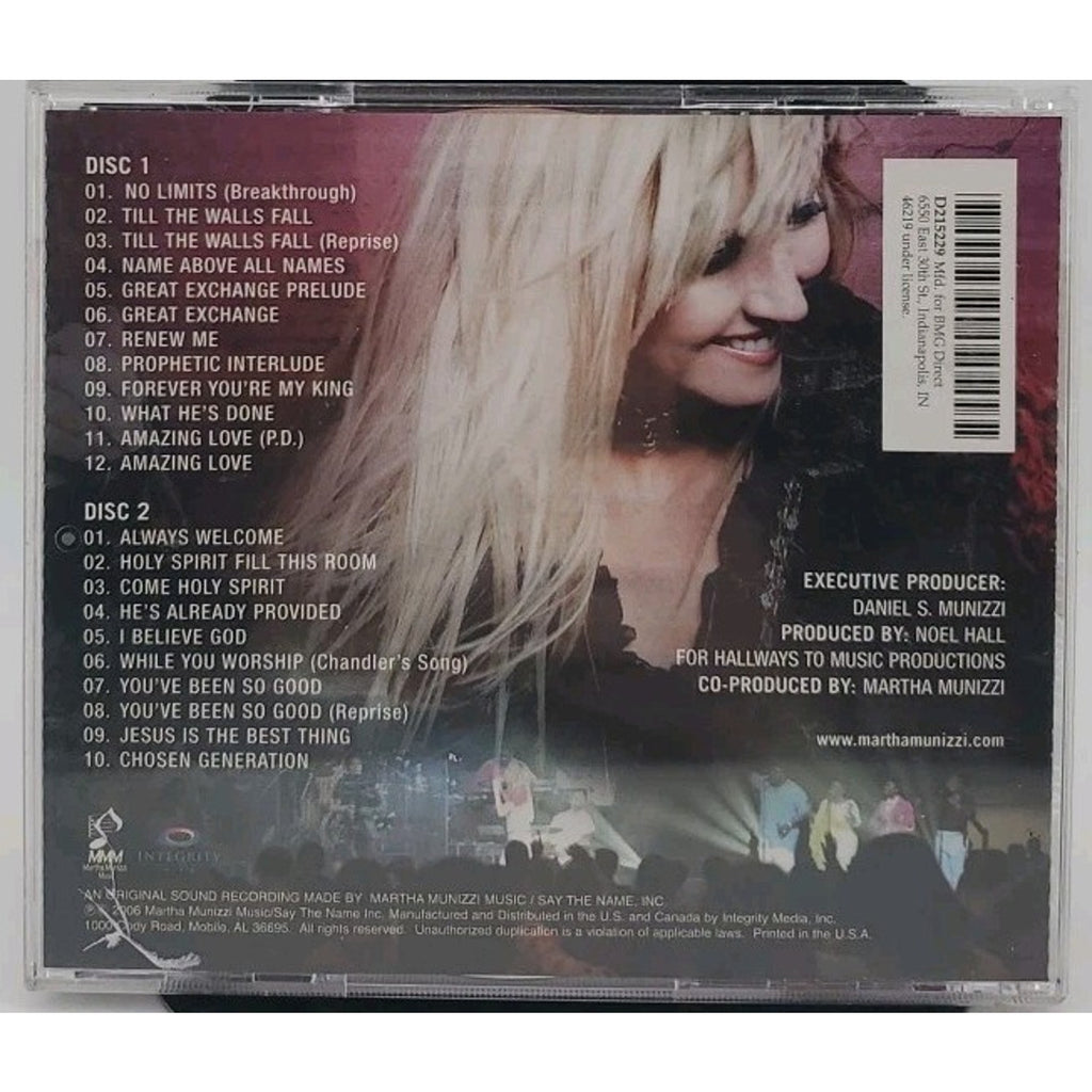 No Limits: Live by Martha Munizzi (Gospel) (CD, Mar-2006, 2 Discs, Sony Music...