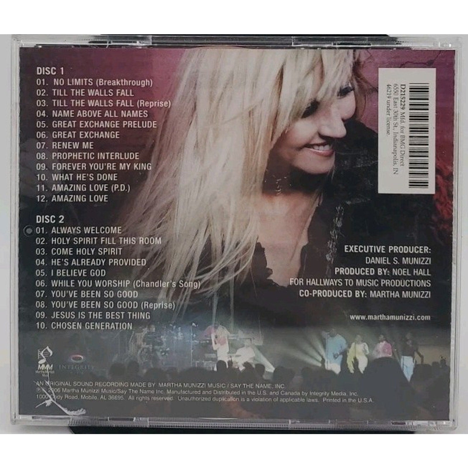 No Limits: Live by Martha Munizzi (Gospel) (CD, Mar-2006, 2 Discs, Sony Music...