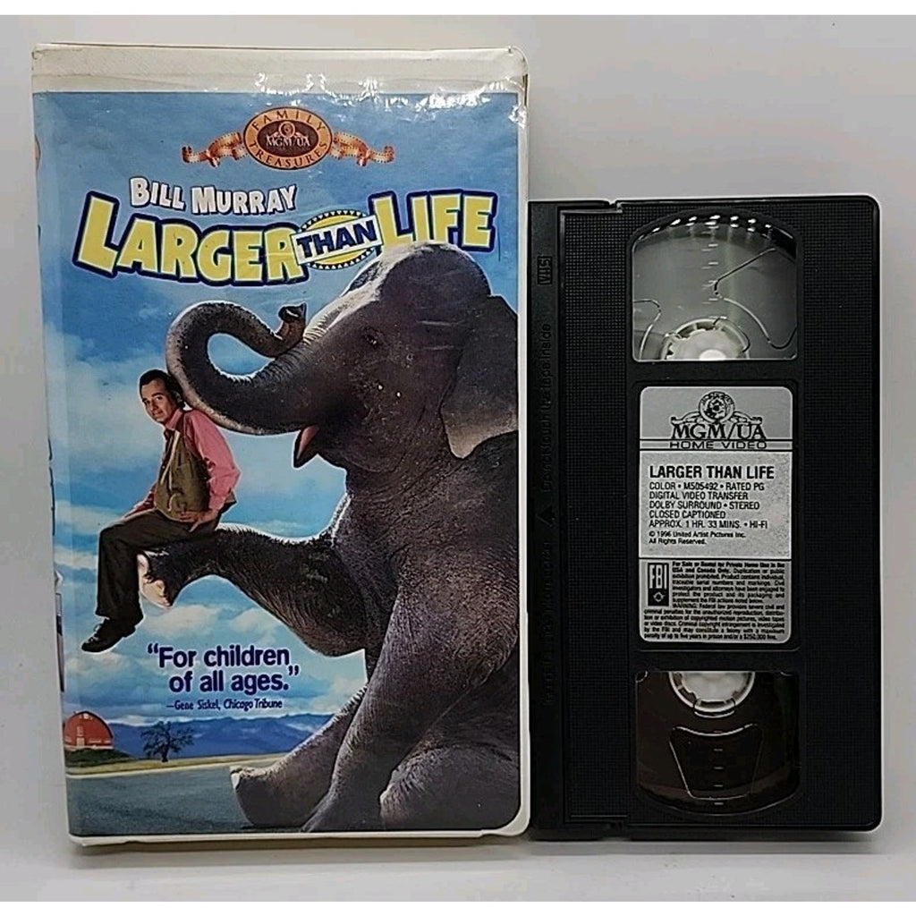 Larger Than Life (VHS, 1997, Clamshell Family Treasures)
