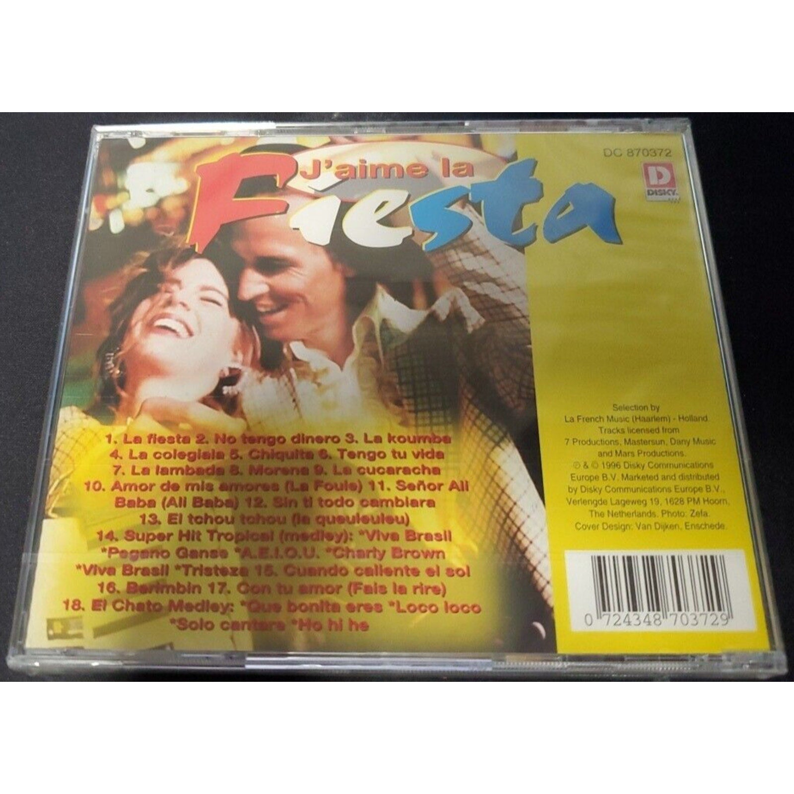J'Aime la Fiesta by Various Artists (CD, Oct-1996, Disky) *Brand New*