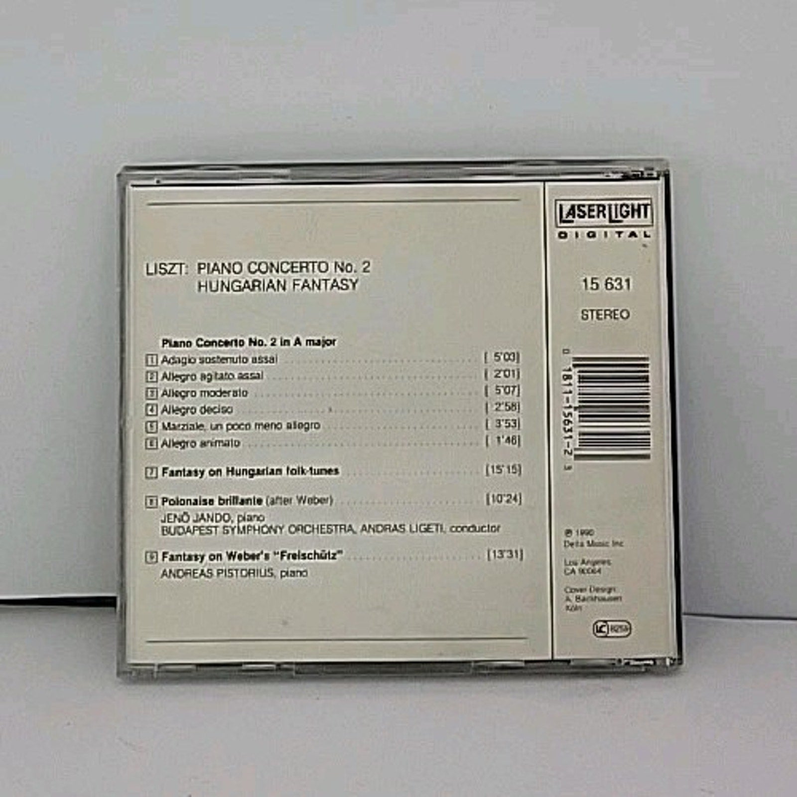 Liszt Piano Concerto No. 2 Jeno Jando CD Laserlight Digital