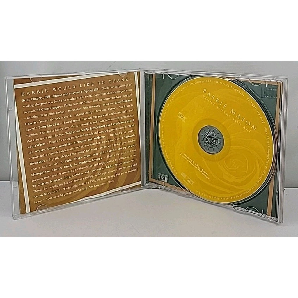 Right Where You Are by Babbie Mason (CD, 2004)