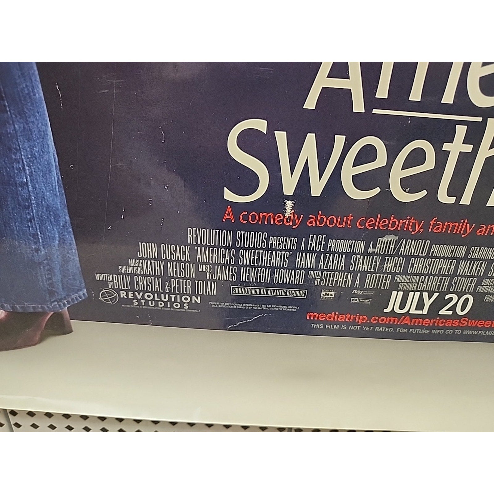 Movie Poster America's Sweethearts Original 27 x 40 Julia Roberts John Cusack