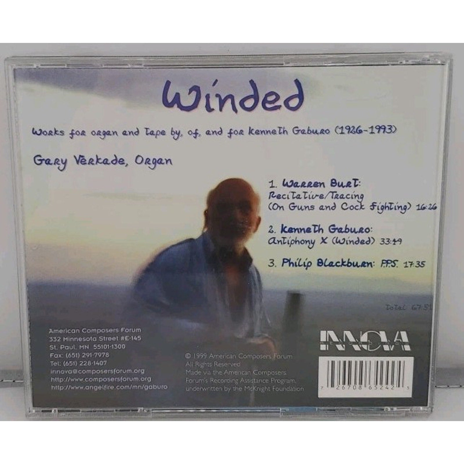 Winded Cd - Gary Verkade Organ