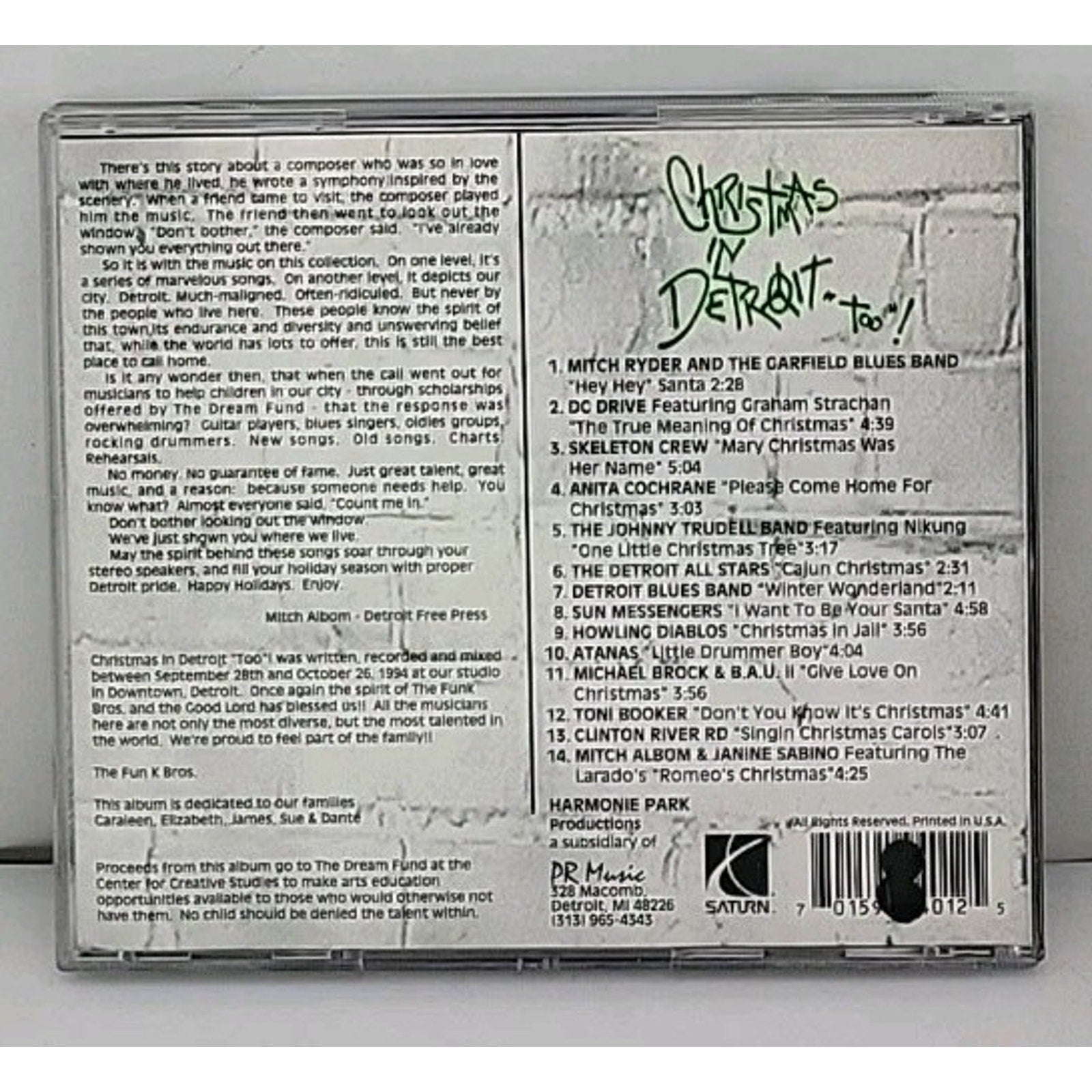 Christmas in Detroit "Too"! - V/A (CD 1994) DC Drive, Howling Diablos, Albom