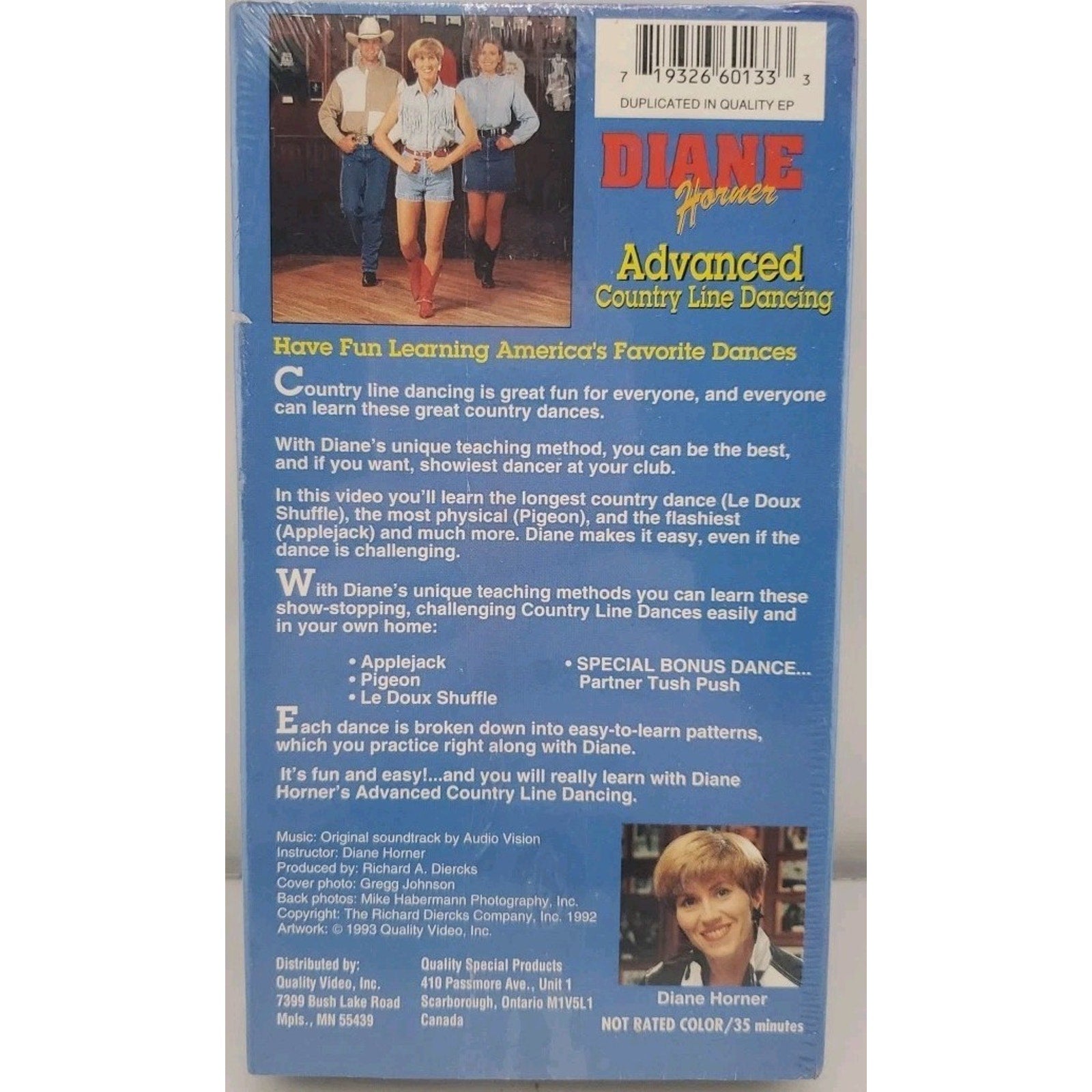 Diane Horners Advanced Country Line Dancing (VHS, 1993) *Brand New*